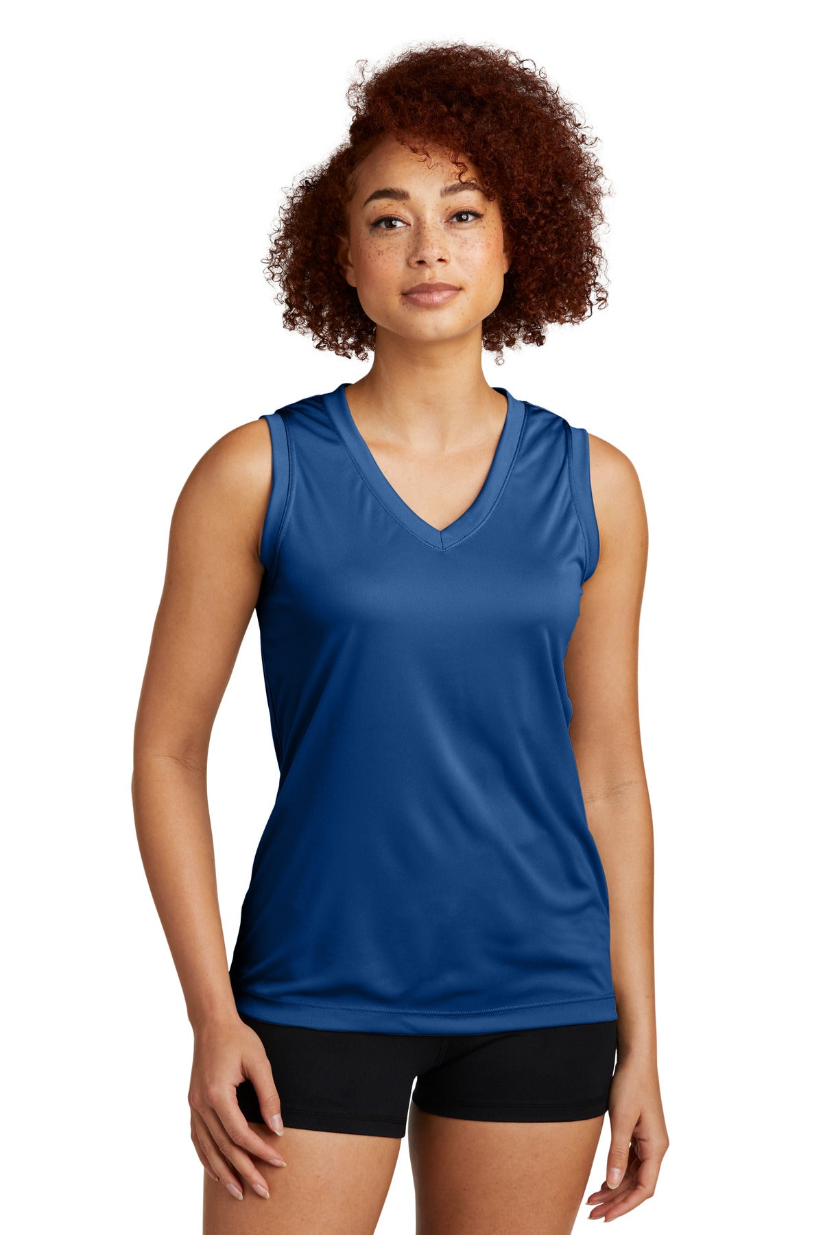 Sport-Tek LST352 Women's Sleeveless PosiCharge Competitor V-Neck Tee