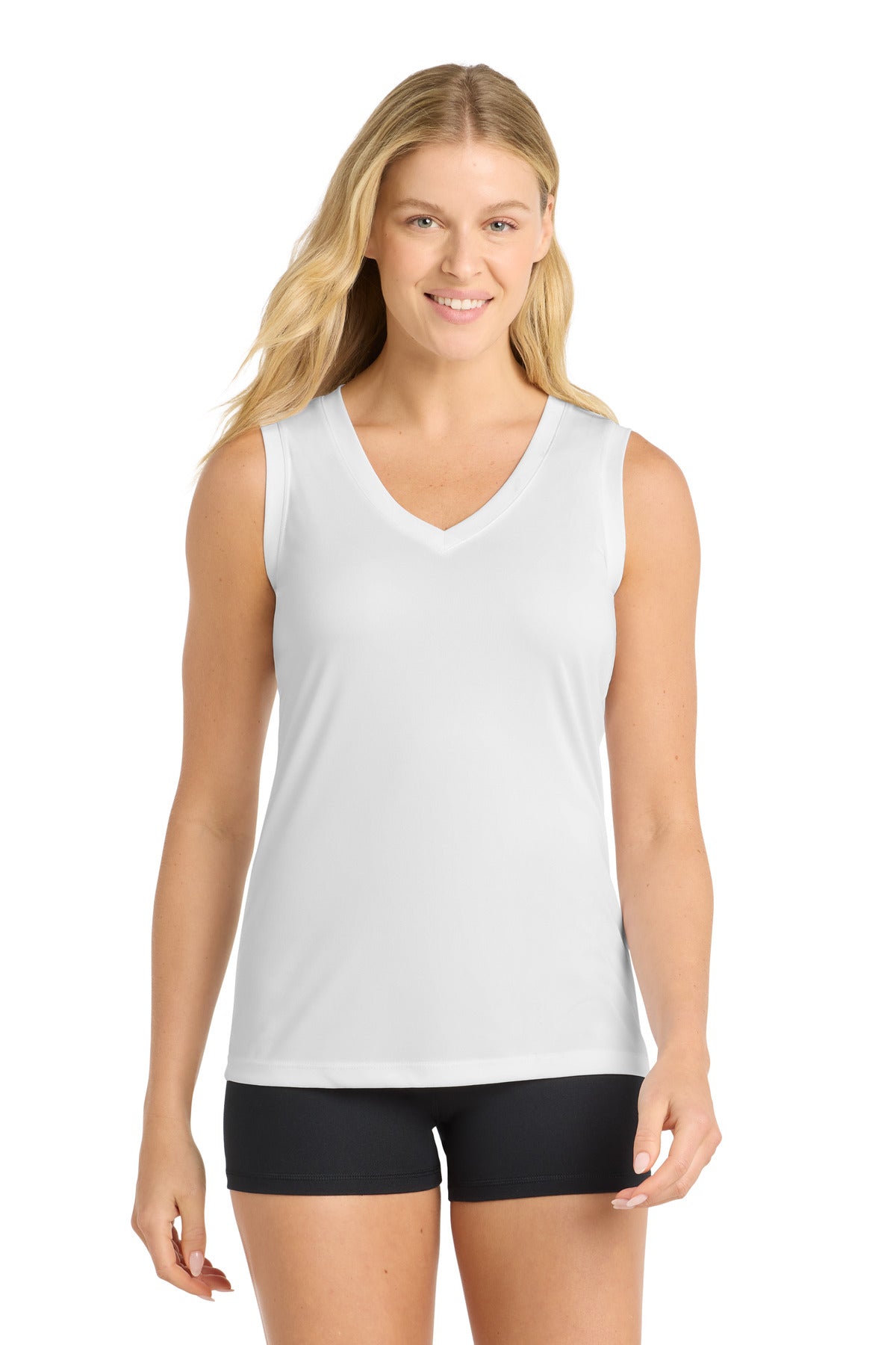 Sport-Tek LST352 Women's Sleeveless PosiCharge Competitor V-Neck Tee