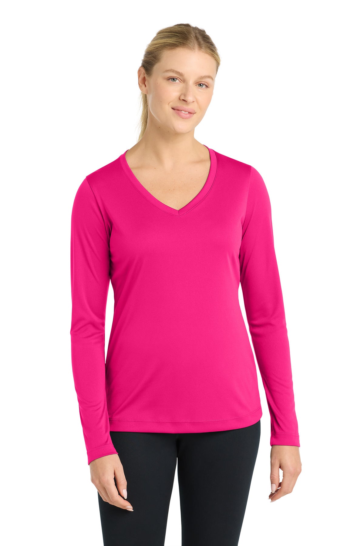 Sport-Tek LST353LS Women's Long Sleeve PosiCharge Competitor V-Neck Tee