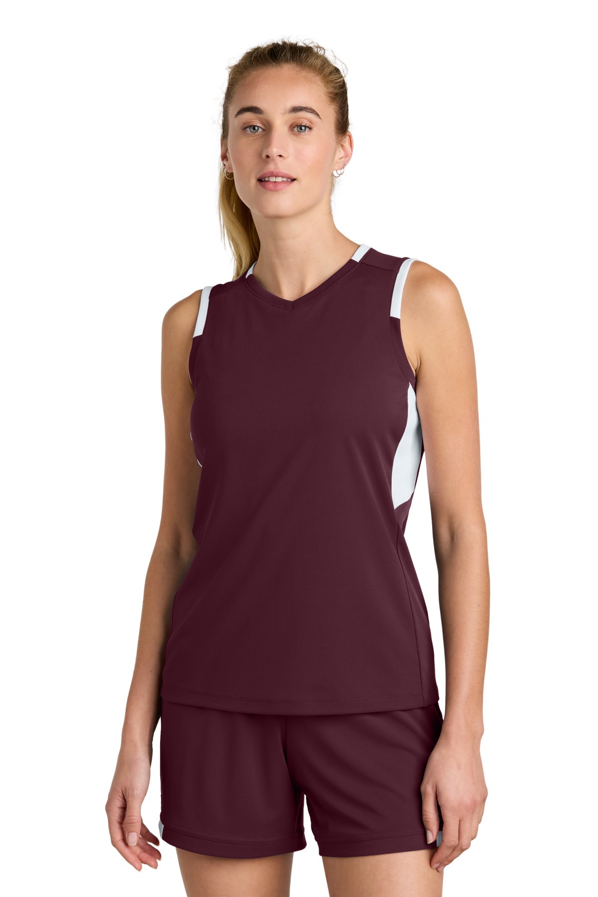 Sport-Tek LST441 Women's Club Sleeveless V-Neck