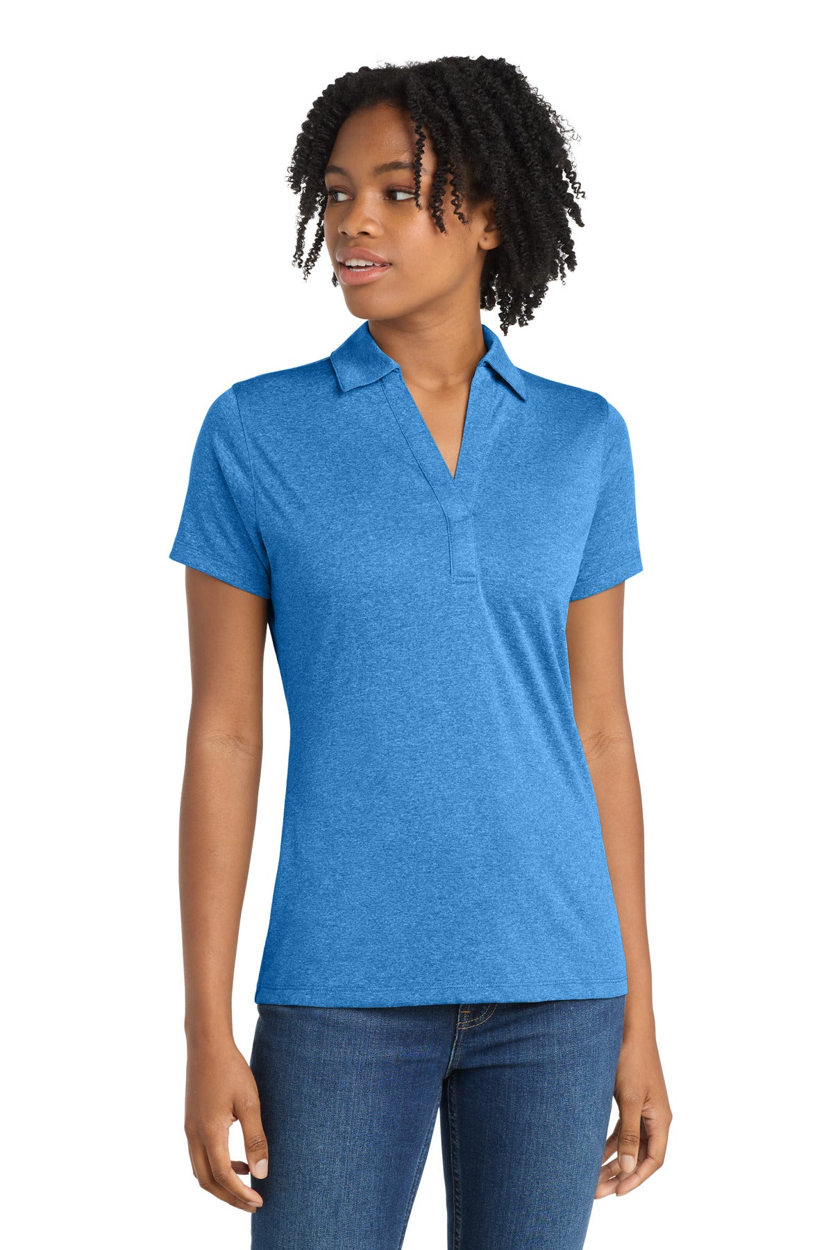 Sport-Tek LST660 Women's Heather Contender Polo