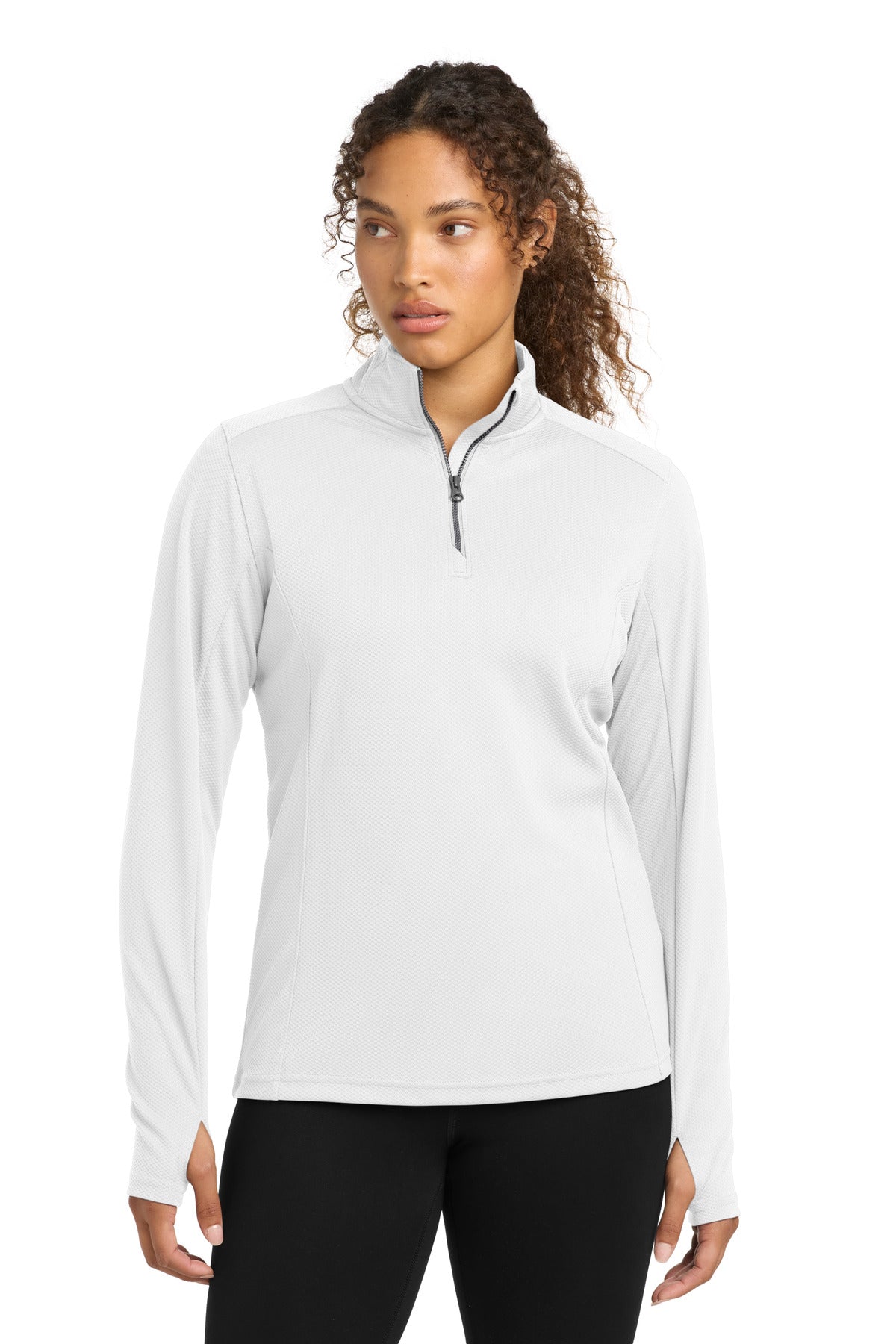 Sport-Tek LST860 Women's Sport-Wick Textured 1/4-Zip Pullover