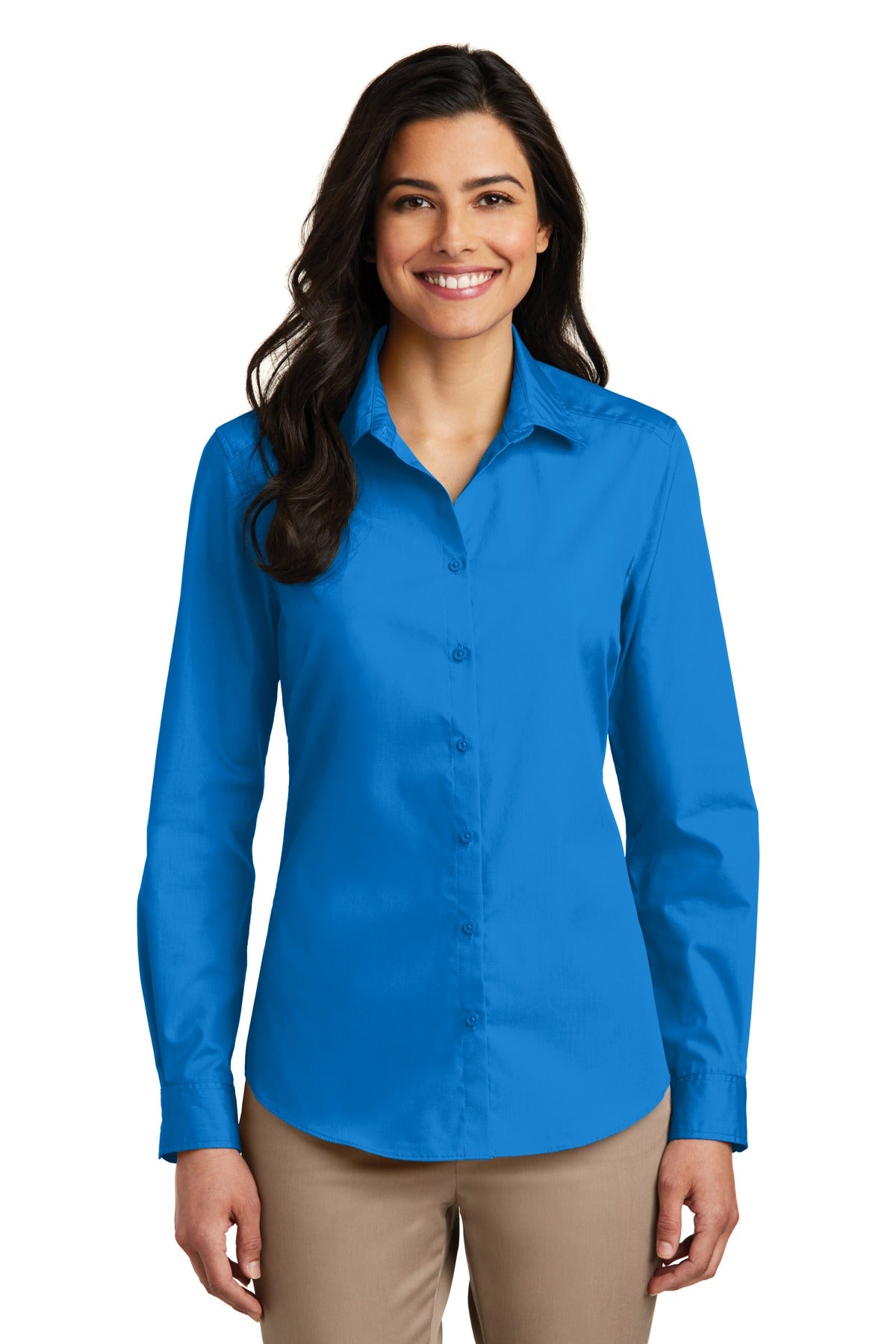 Port Authority LW100 Women's Long Sleeve Carefree Poplin Shirt