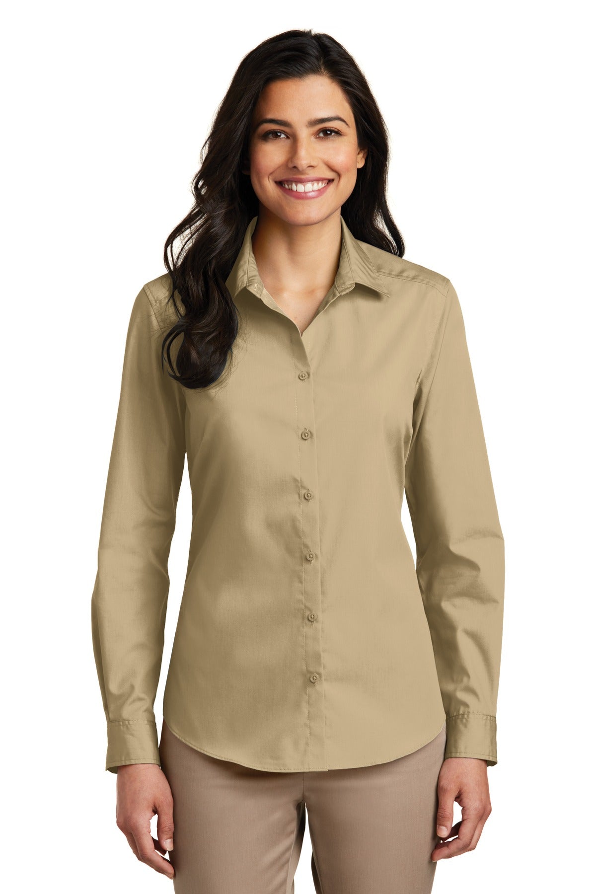 Port Authority LW100 Women's Long Sleeve Carefree Poplin Shirt