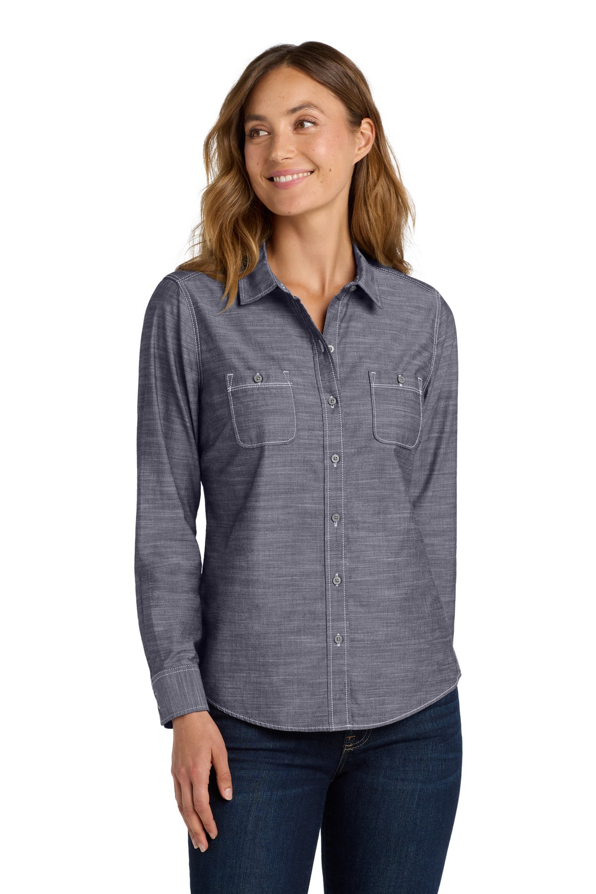 Port Authority LW380 Women's Slub Chambray Shirt