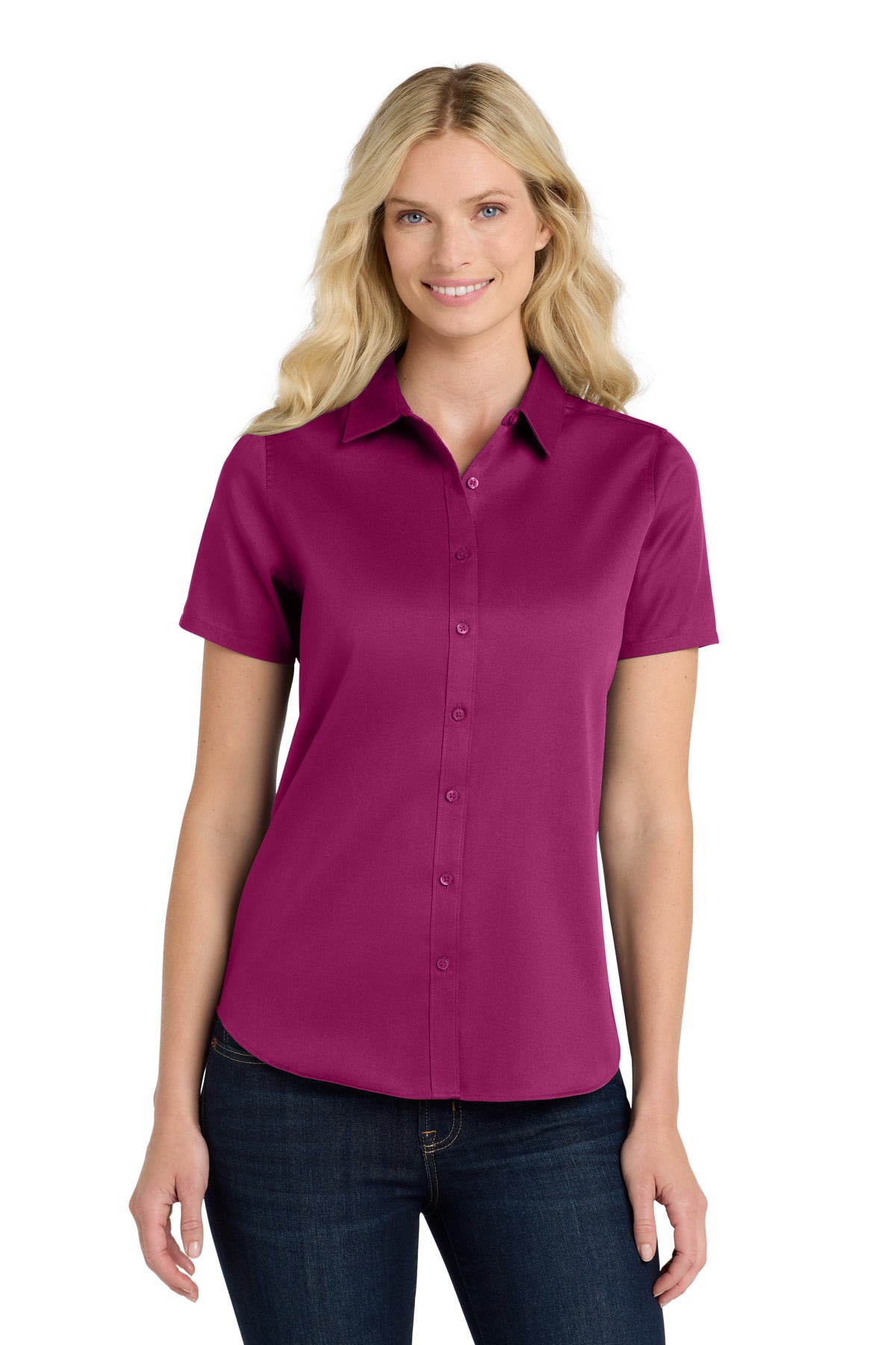 Port Authority LW809 Women's Short Sleeve SuperPro React Twill Shirt