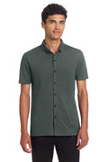 Mercer+Mettle MM1006 Stretch Pique Full-Button Polo
