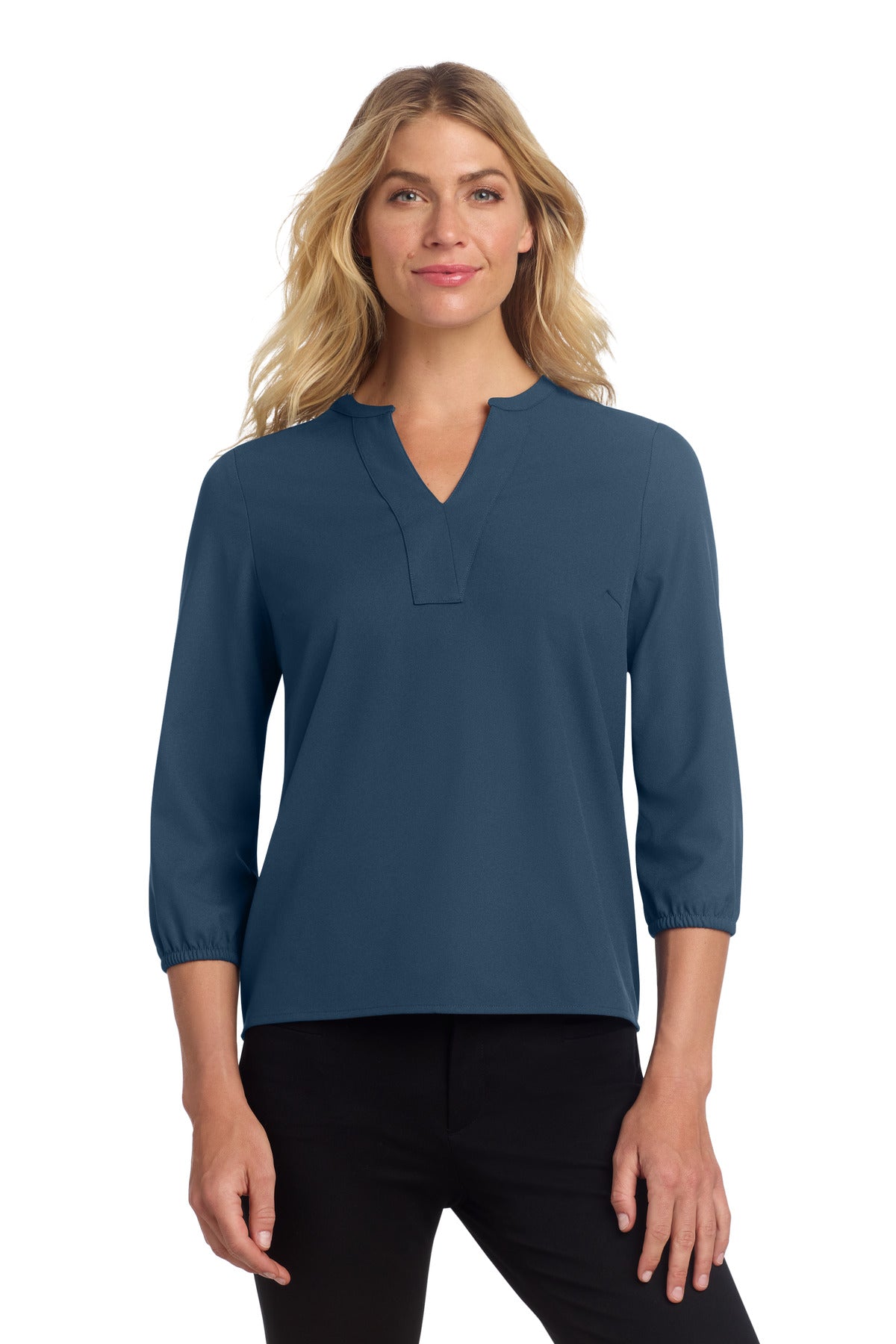 Mercer+Mettle MM2011 Women's Stretch Crepe 3/4-Sleeve Blouse