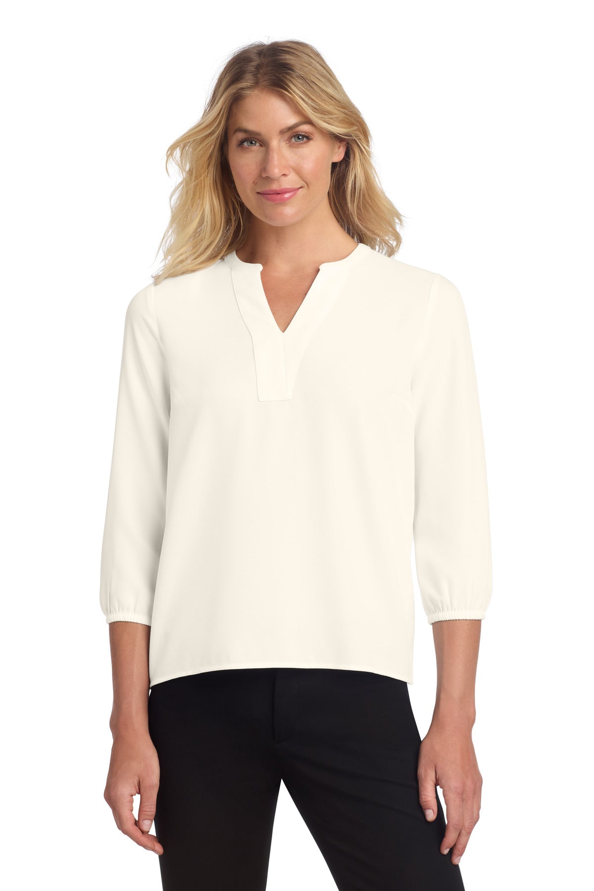 Mercer+Mettle MM2011 Women's Stretch Crepe 3/4-Sleeve Blouse