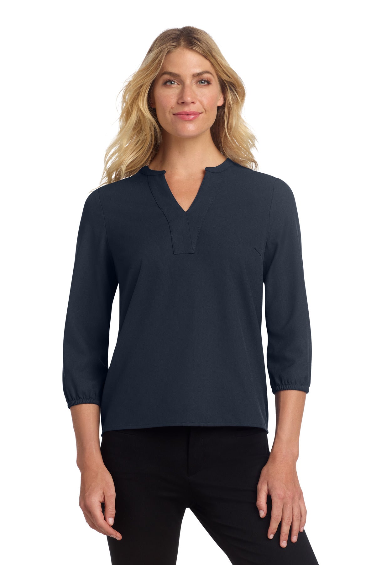Mercer+Mettle MM2011 Women's Stretch Crepe 3/4-Sleeve Blouse