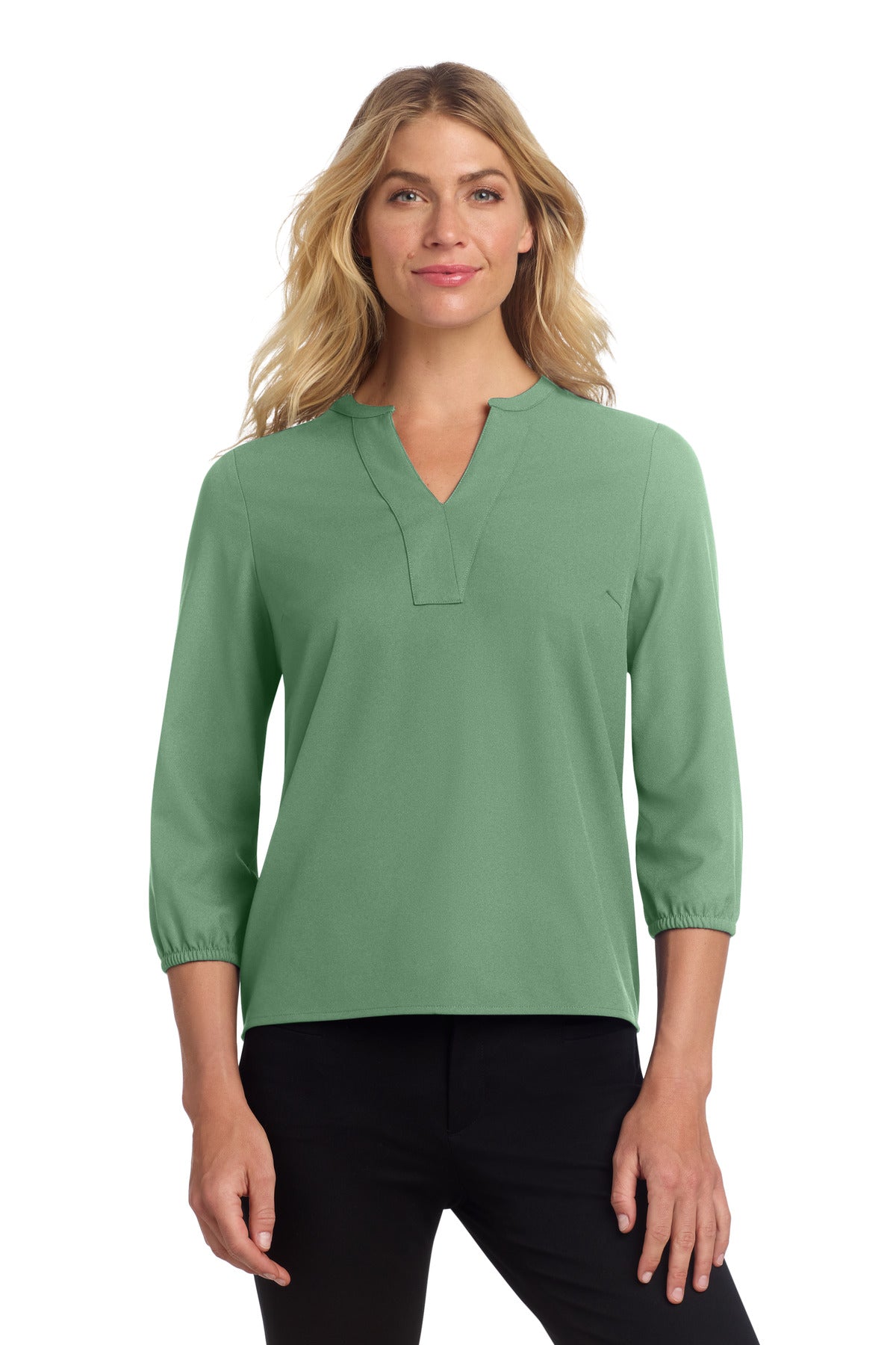 Mercer+Mettle MM2011 Women's Stretch Crepe 3/4-Sleeve Blouse