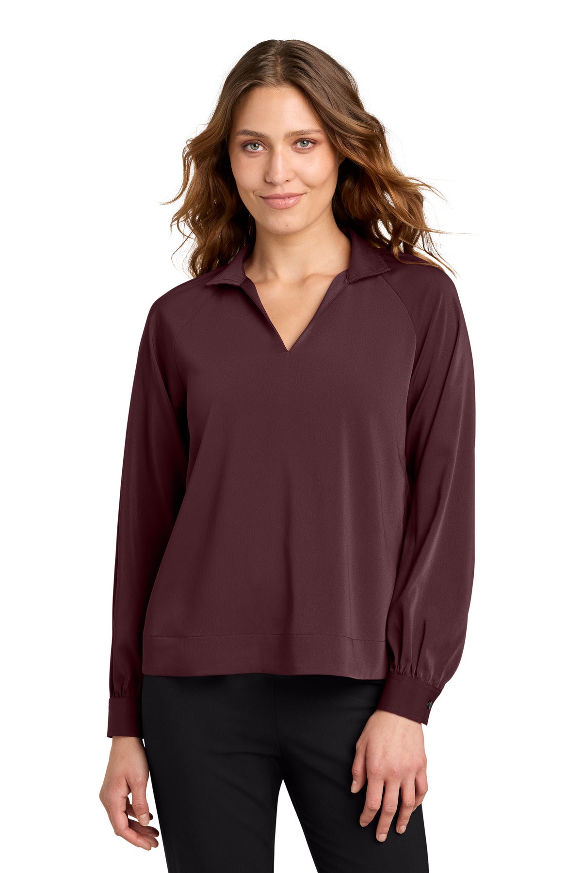 Mercer+Mettle MM2019 Women's Long Sleeve Buttery Soft Popover Blouse