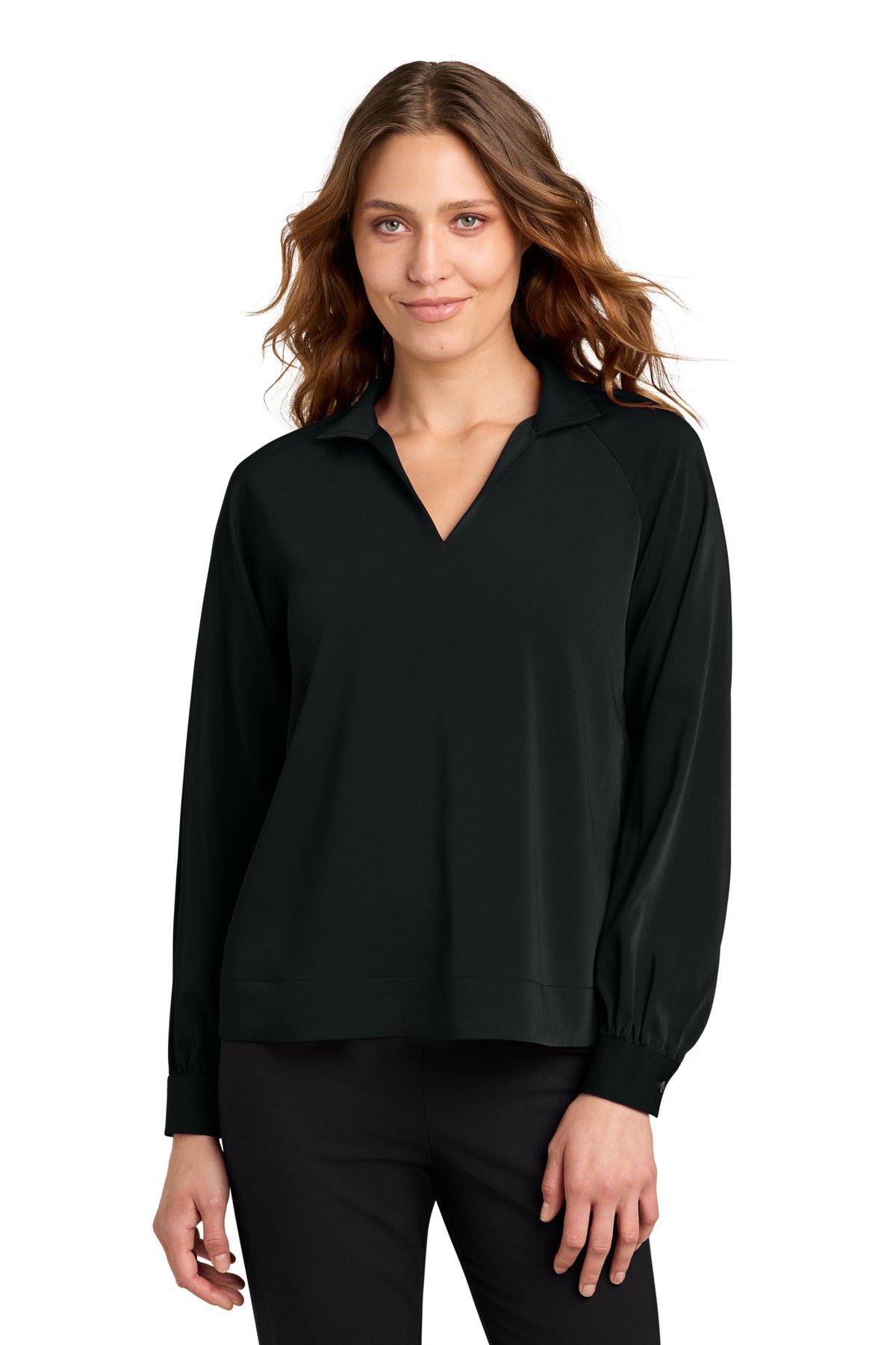 Mercer+Mettle MM2019 Women's Long Sleeve Buttery Soft Popover Blouse