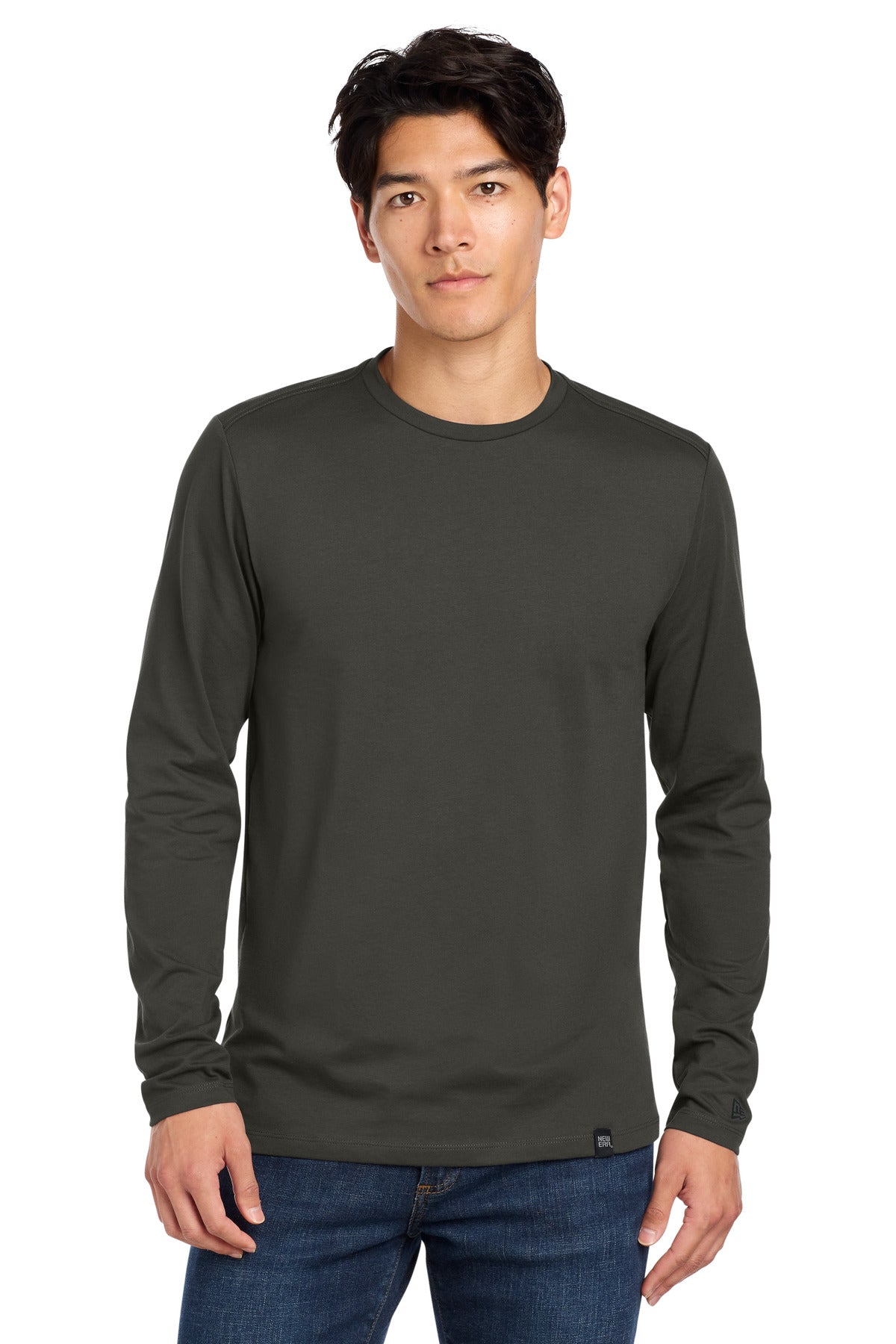 New Era NEA102 Heritage Blend Long Sleeve Crew Tee