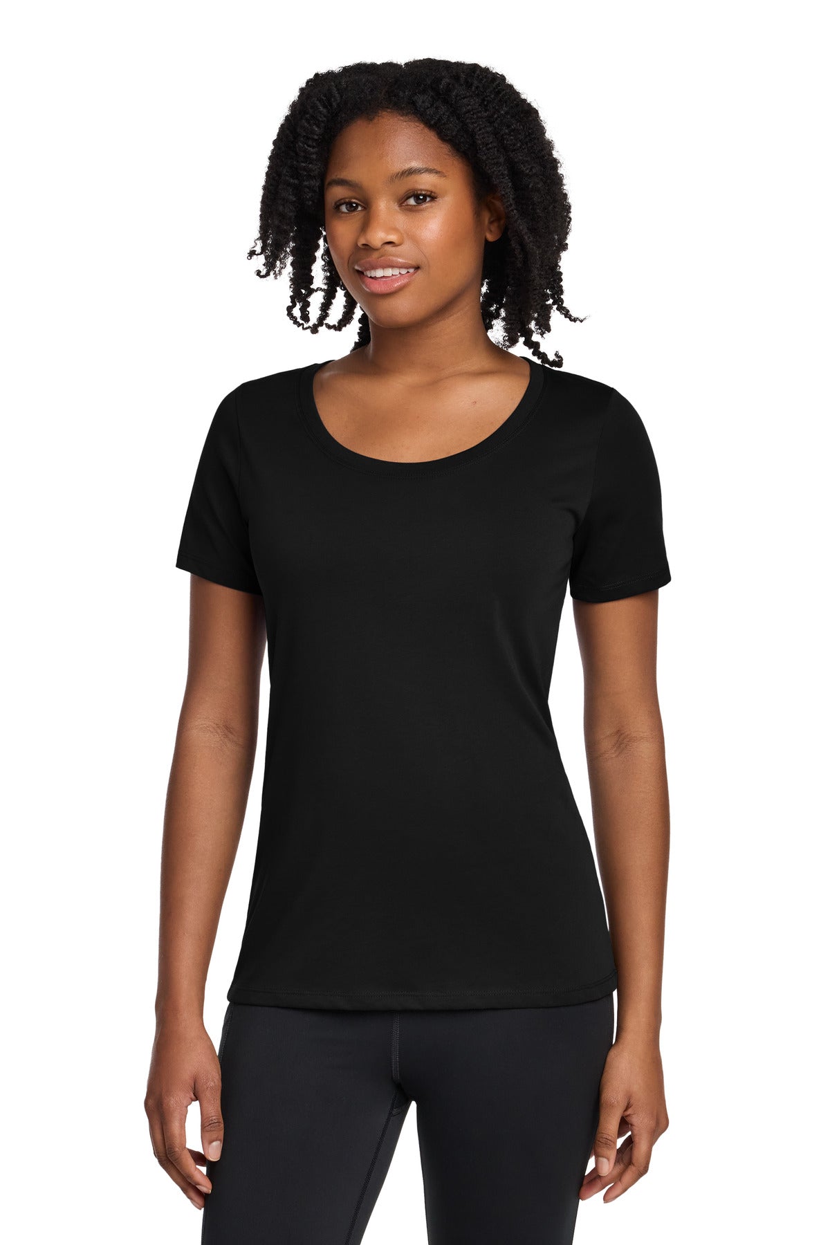 Nike NKBQ5234 Women's Dri-FIT Cotton/Poly Scoop Neck Tee
