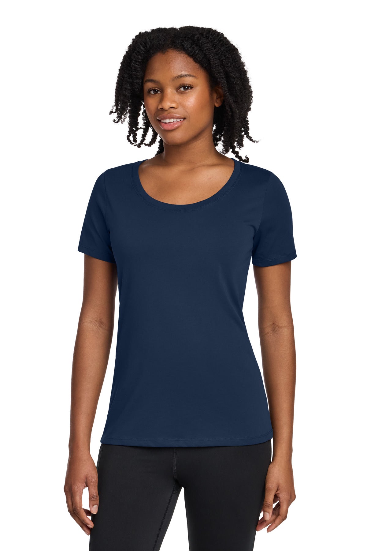 Nike NKBQ5234 Women's Dri-FIT Cotton/Poly Scoop Neck Tee