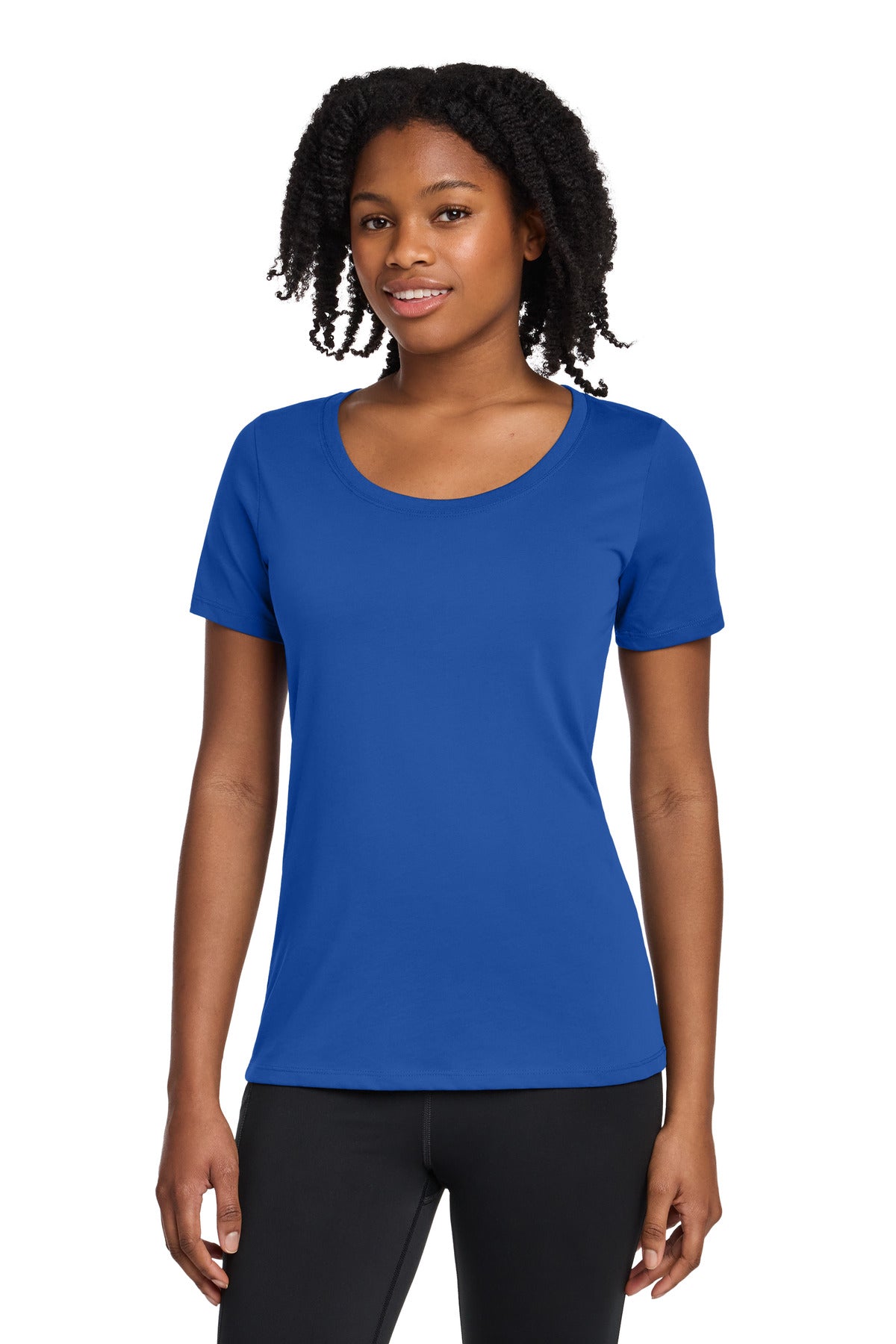 Nike NKBQ5234 Women's Dri-FIT Cotton/Poly Scoop Neck Tee