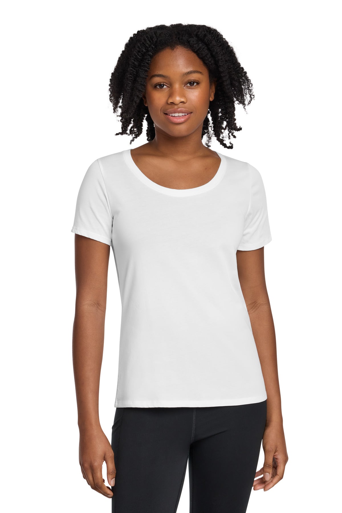Nike NKBQ5234 Women's Dri-FIT Cotton/Poly Scoop Neck Tee