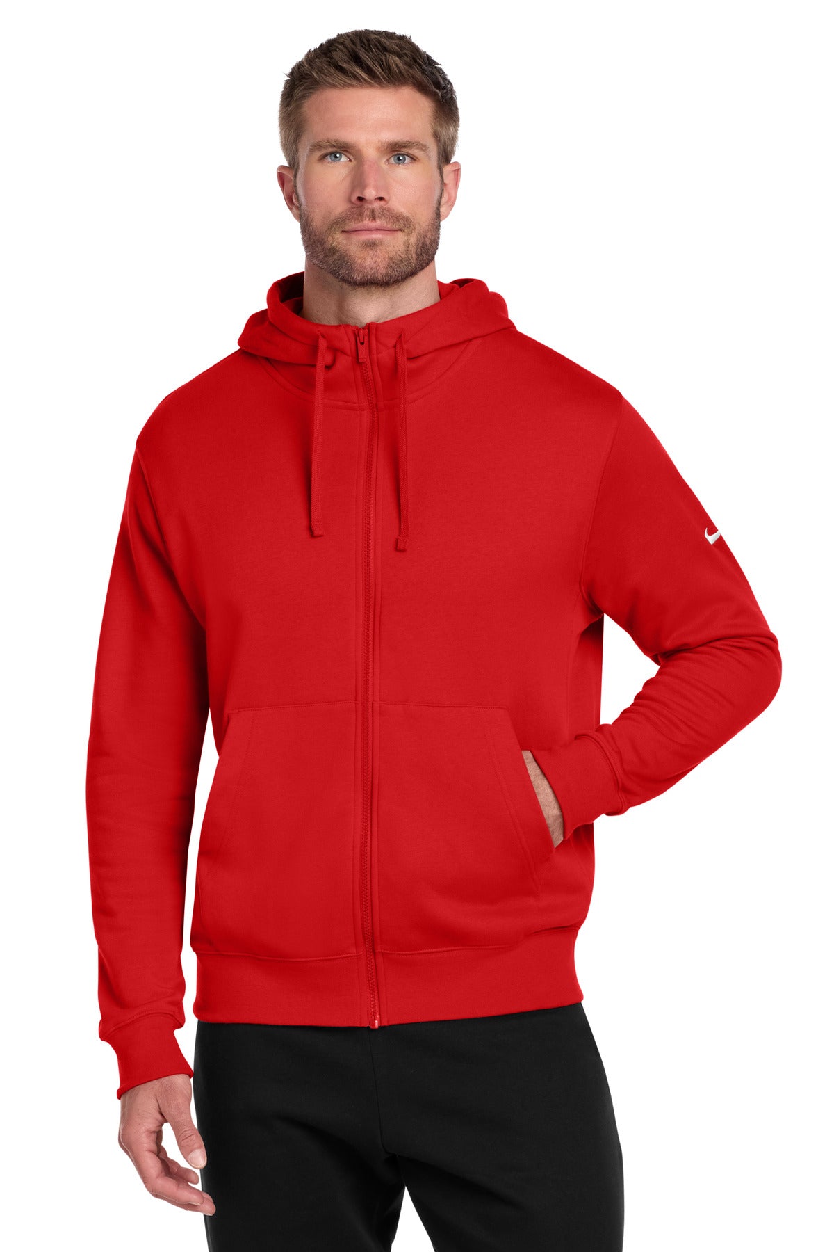 Nike NKDR1513 Club Fleece Sleeve Swoosh Full-Zip Hoodie