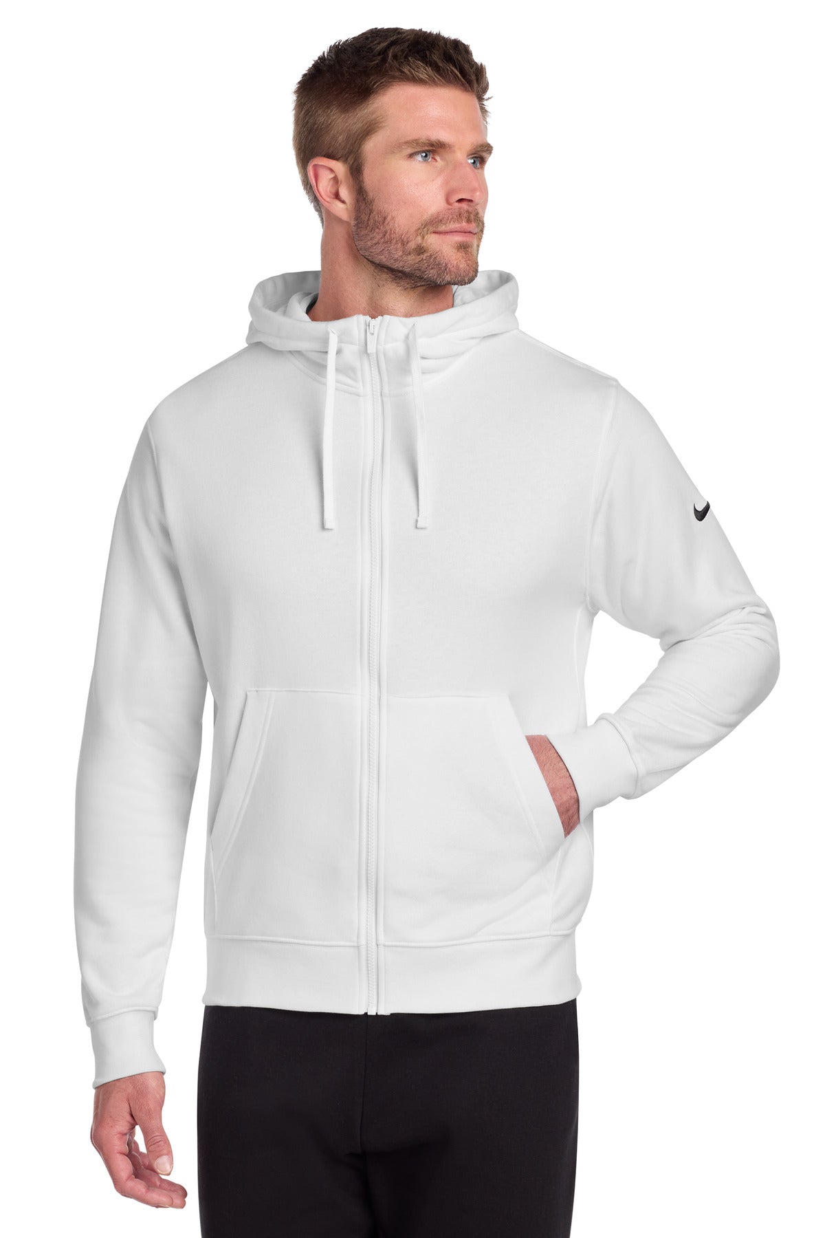 Nike NKDR1513 Club Fleece Sleeve Swoosh Full-Zip Hoodie