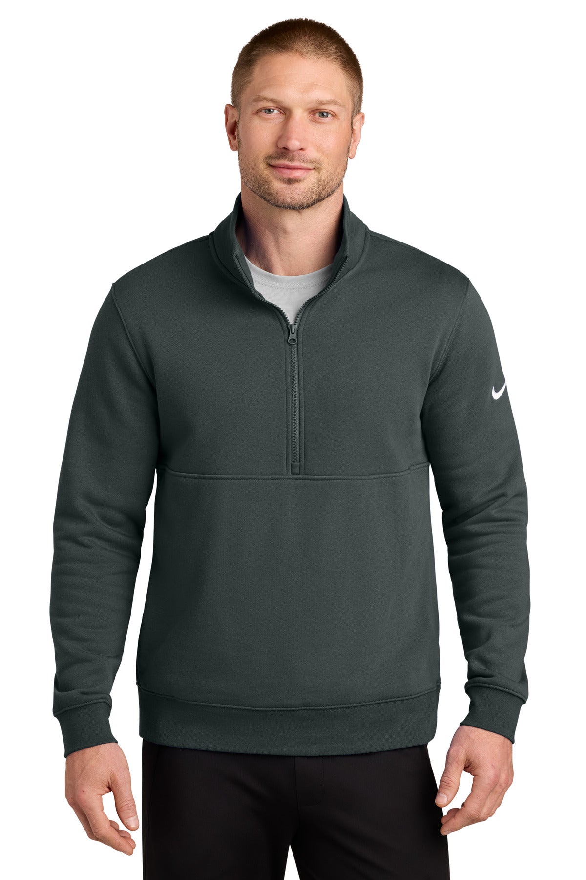 Nike NKDX6718 Club Fleece Sleeve Swoosh 1/2-Zip