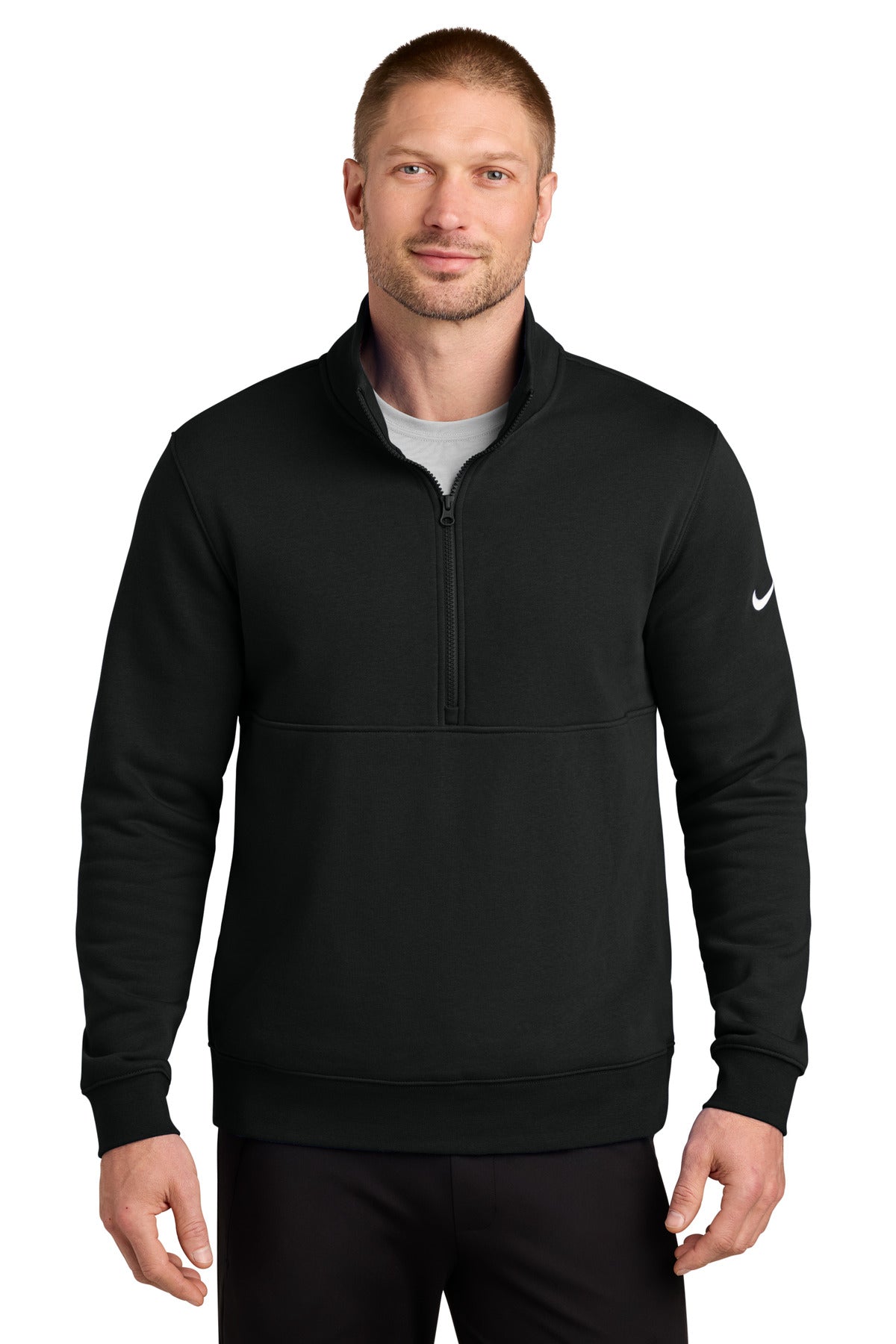 Nike NKDX6718 Club Fleece Sleeve Swoosh 1/2-Zip