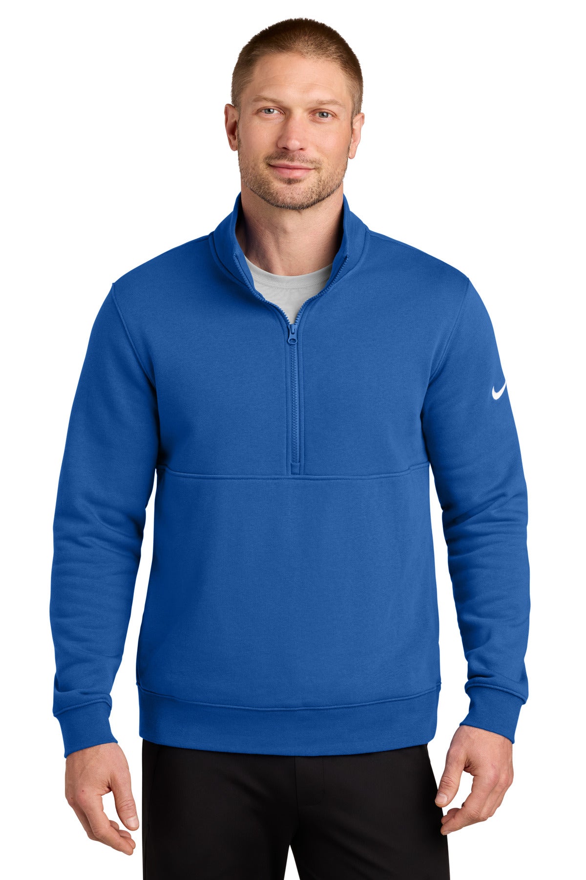Nike NKDX6718 Club Fleece Sleeve Swoosh 1/2-Zip