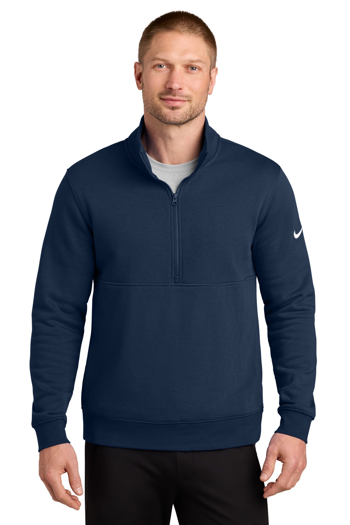 Nike NKDX6718 Club Fleece Sleeve Swoosh 1/2-Zip