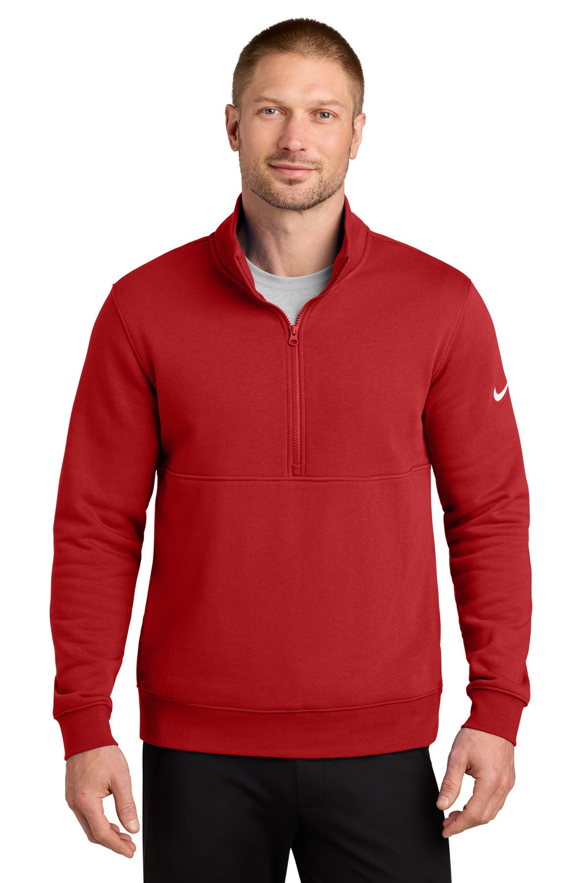 Nike NKDX6718 Club Fleece Sleeve Swoosh 1/2-Zip