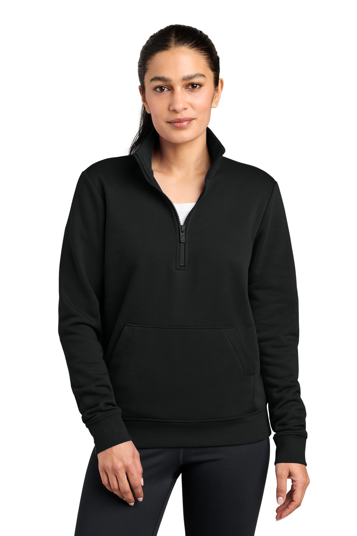 Nike NKDX6720 Women's Club Fleece Sleeve Swoosh 1/2-Zip