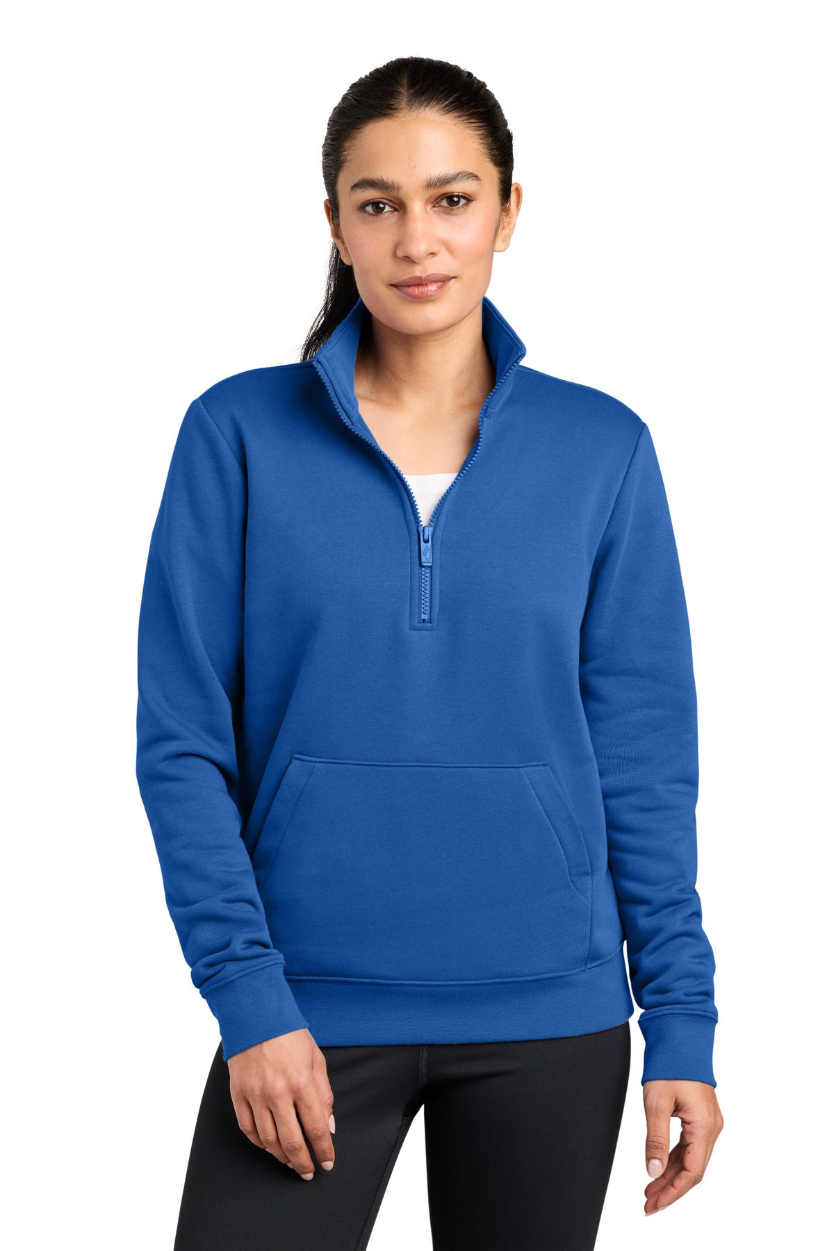 Nike NKDX6720 Women's Club Fleece Sleeve Swoosh 1/2-Zip