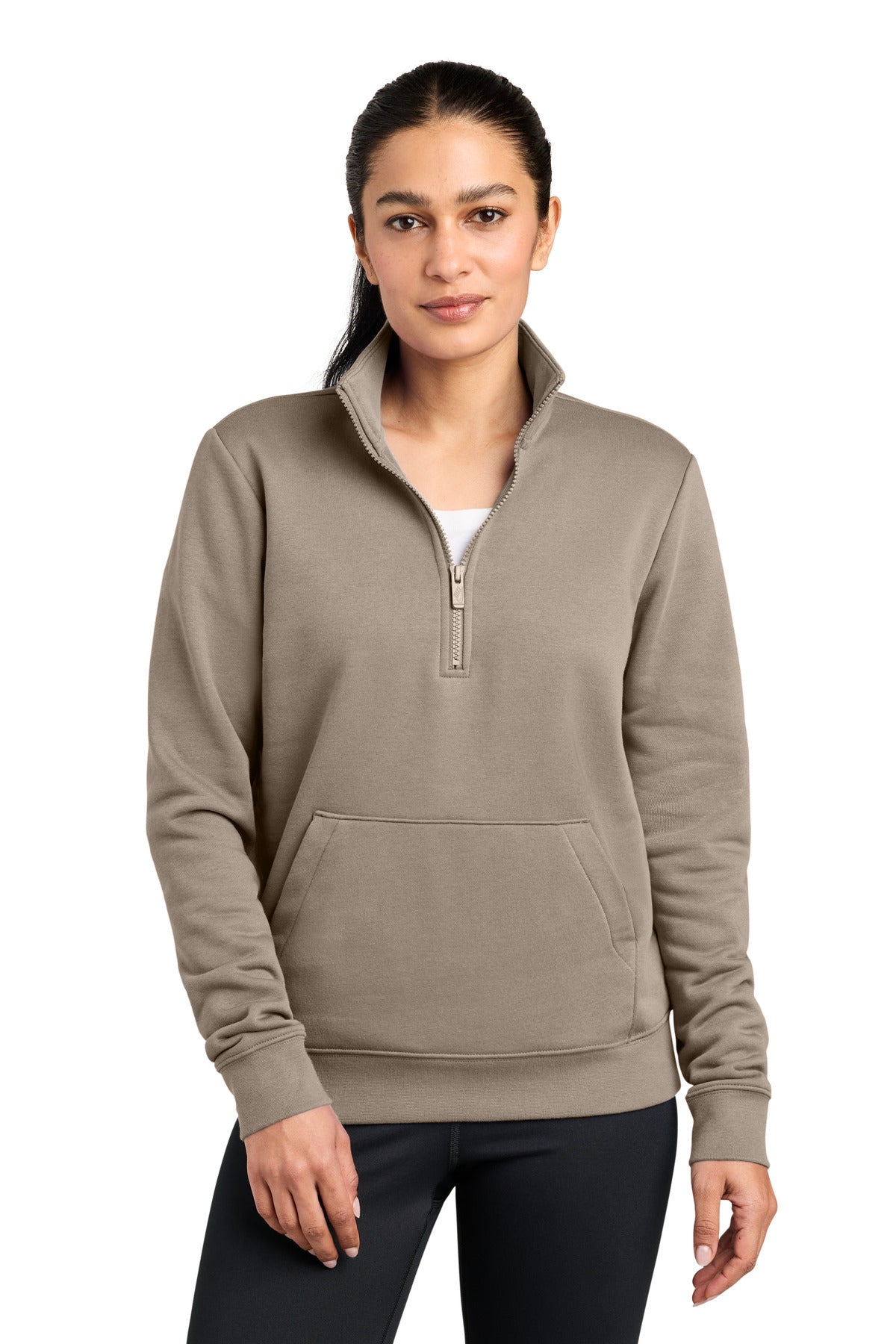 Nike NKDX6720 Women's Club Fleece Sleeve Swoosh 1/2-Zip
