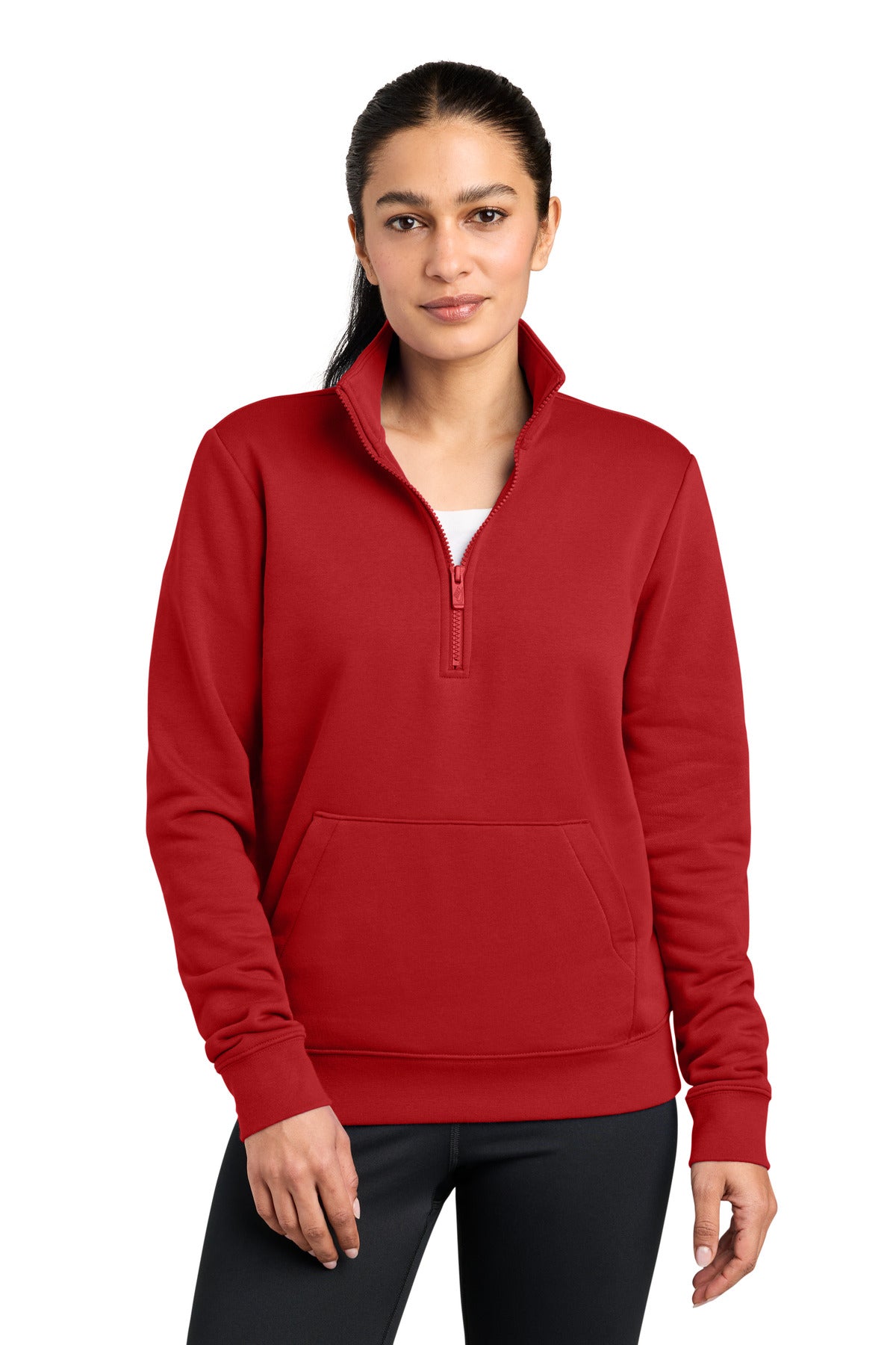 Nike NKDX6720 Women's Club Fleece Sleeve Swoosh 1/2-Zip