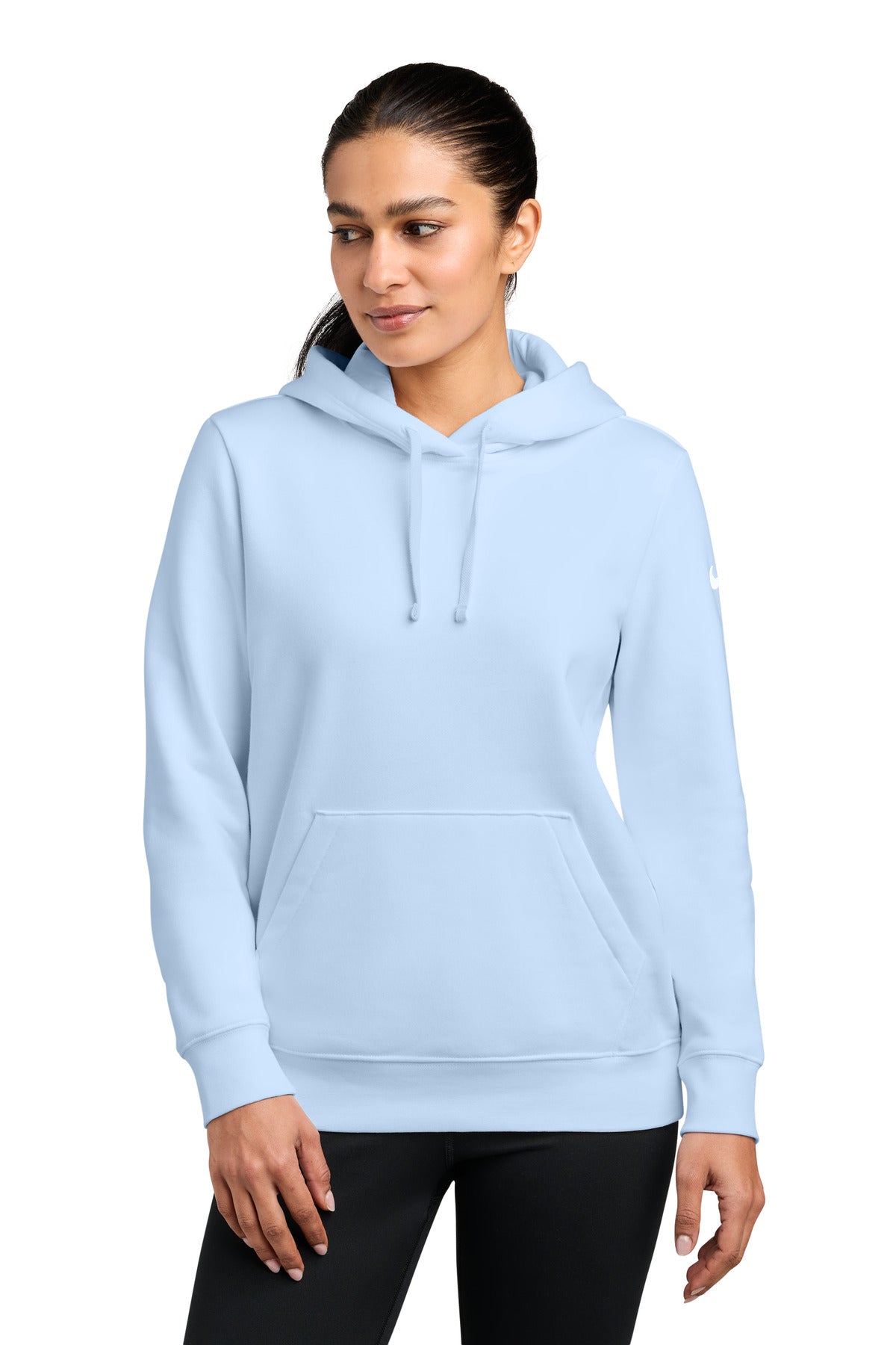 Nike NKFD9889 Women's Club Fleece Sleeve Swoosh Pullover Hoodie