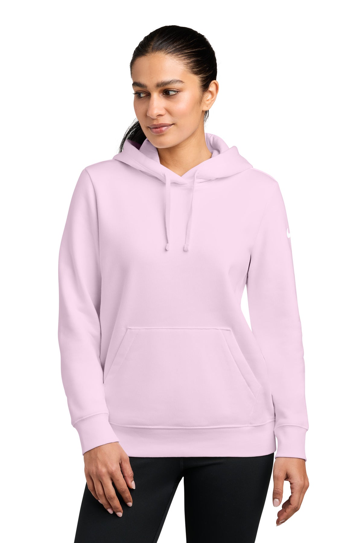 Nike NKFD9889 Women's Club Fleece Sleeve Swoosh Pullover Hoodie