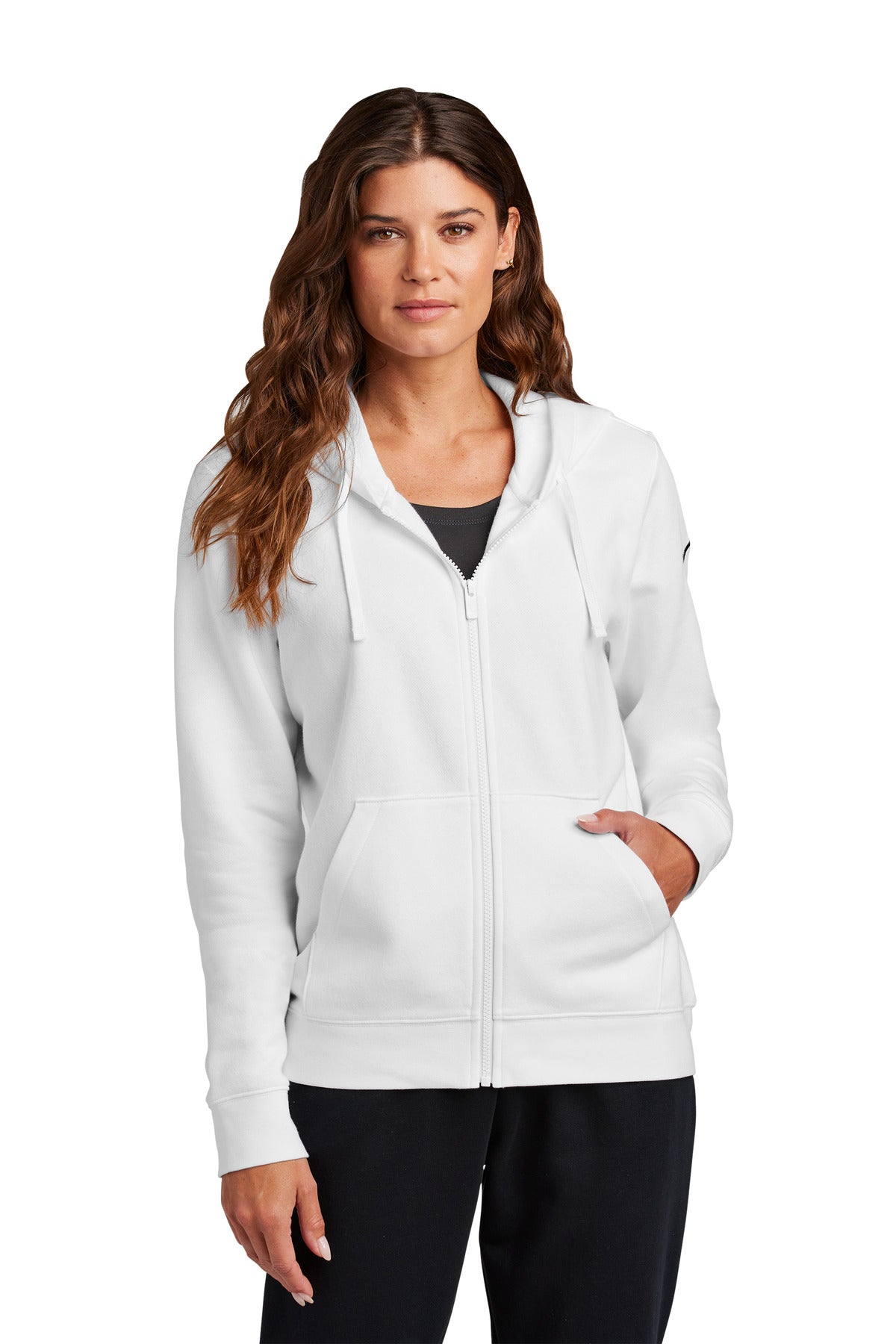 Nike NKFD9890 Women's Club Fleece Sleeve Swoosh Full-Zip Hoodie