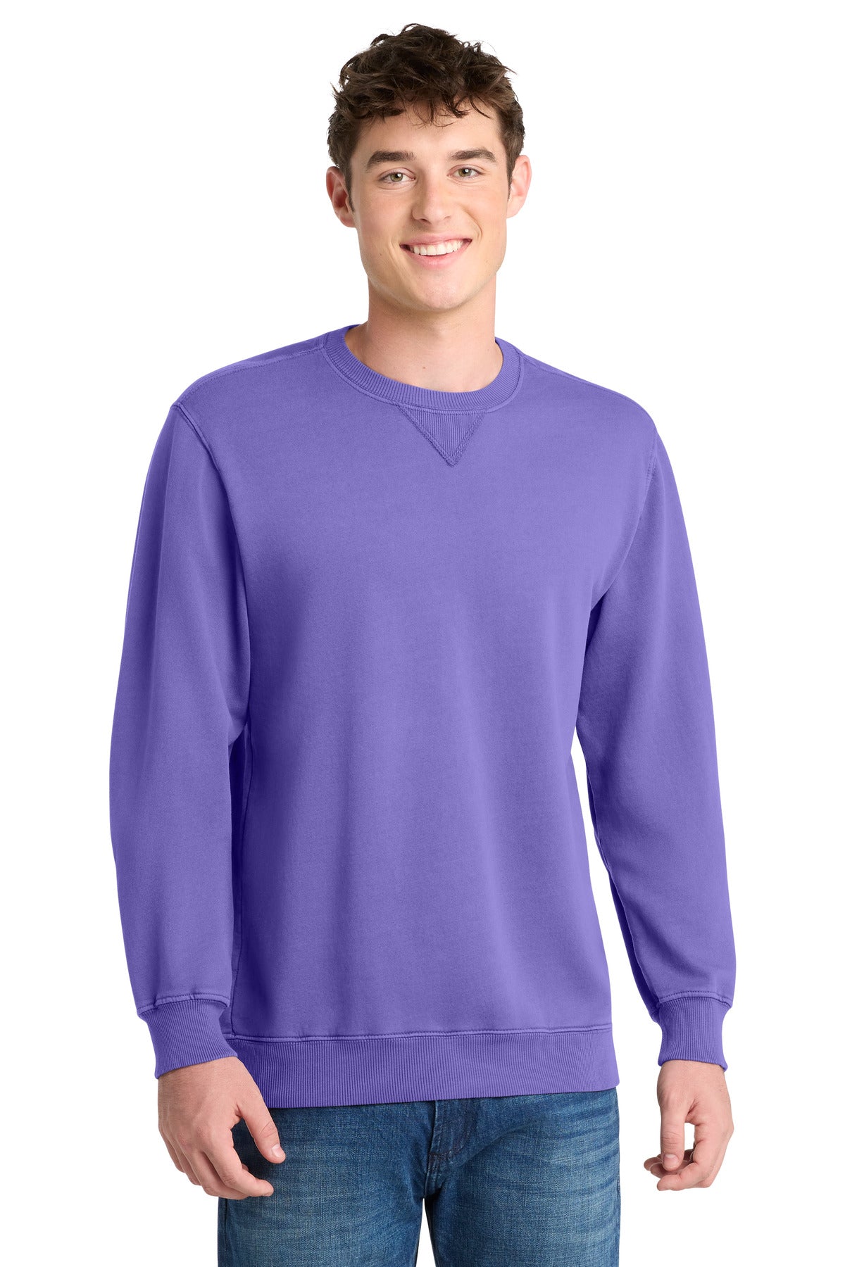 Beach Wash® Garment-Dyed Crewneck Sweatshirt - 8.6 oz | Port & Co PC098