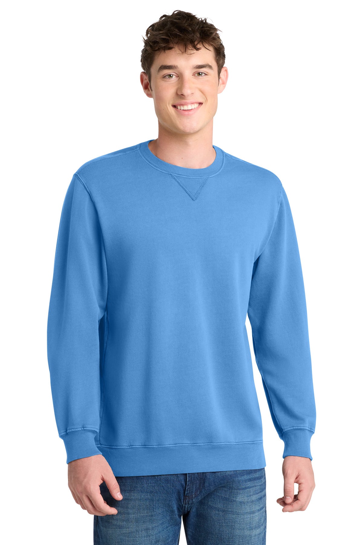 Port & Co PC098 Beach Wash Garment-Dyed Crewneck Sweatshirt