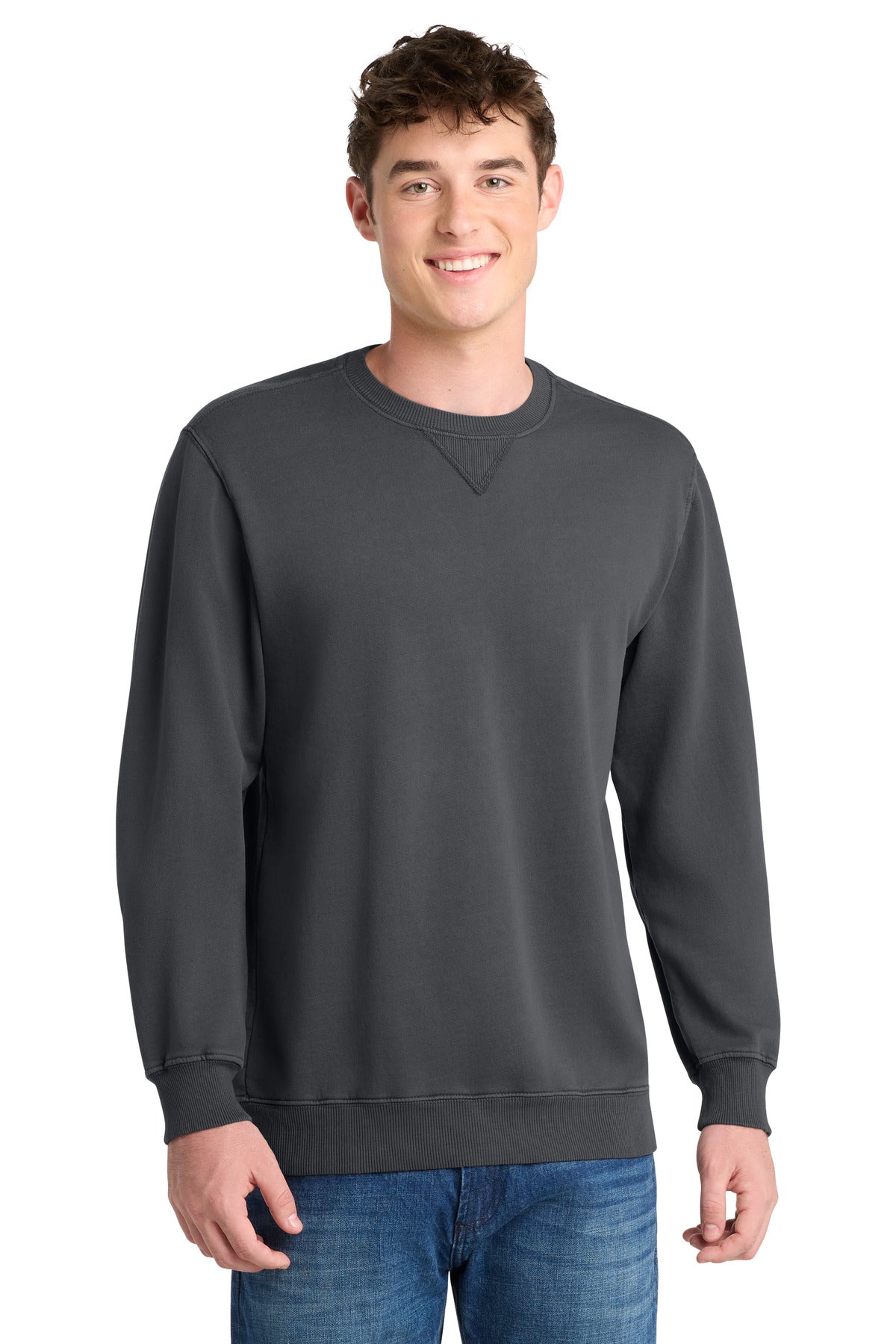 Port & Co PC098 Beach Wash Garment-Dyed Crewneck Sweatshirt