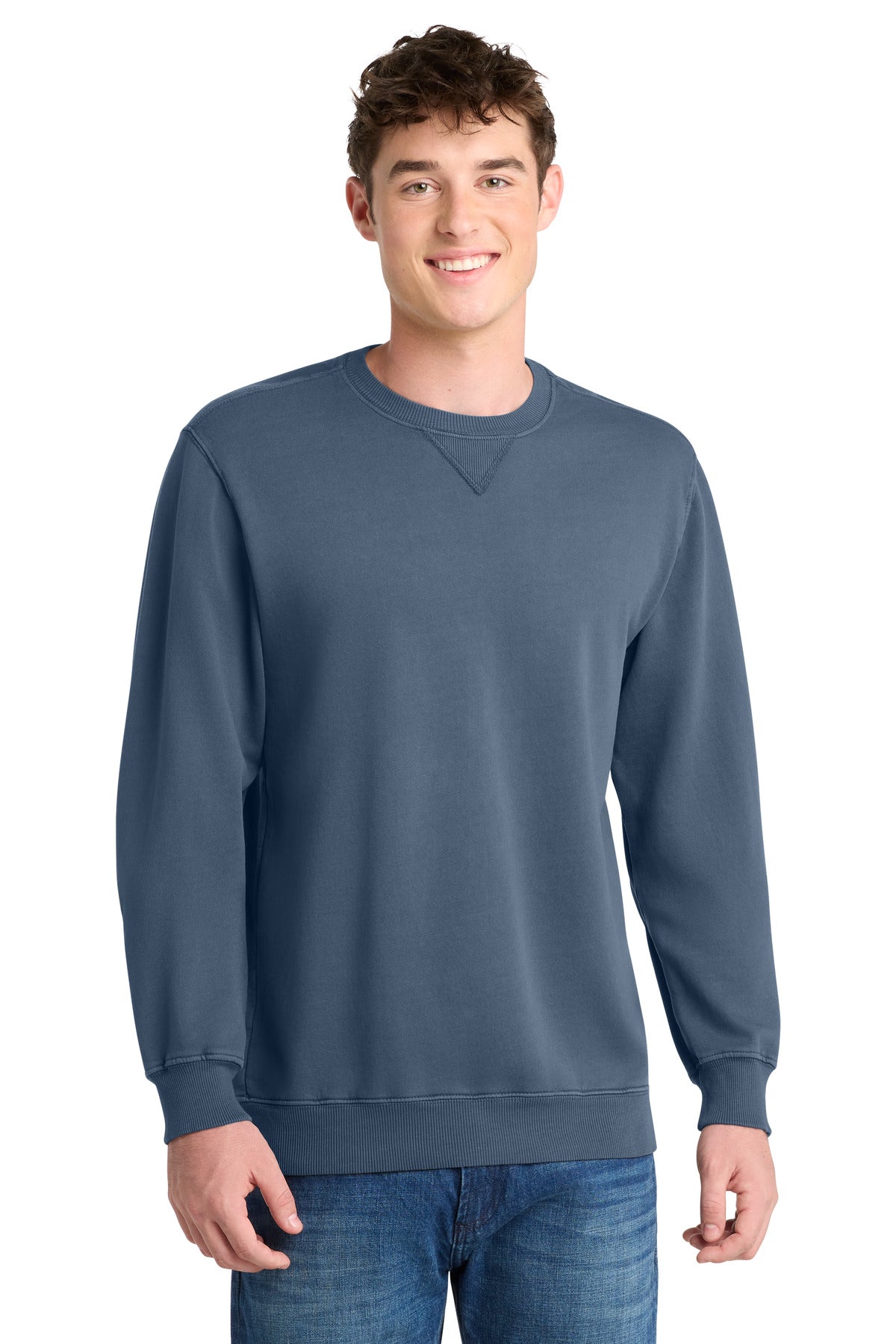 Port & Co PC098 Beach Wash Garment-Dyed Crewneck Sweatshirt