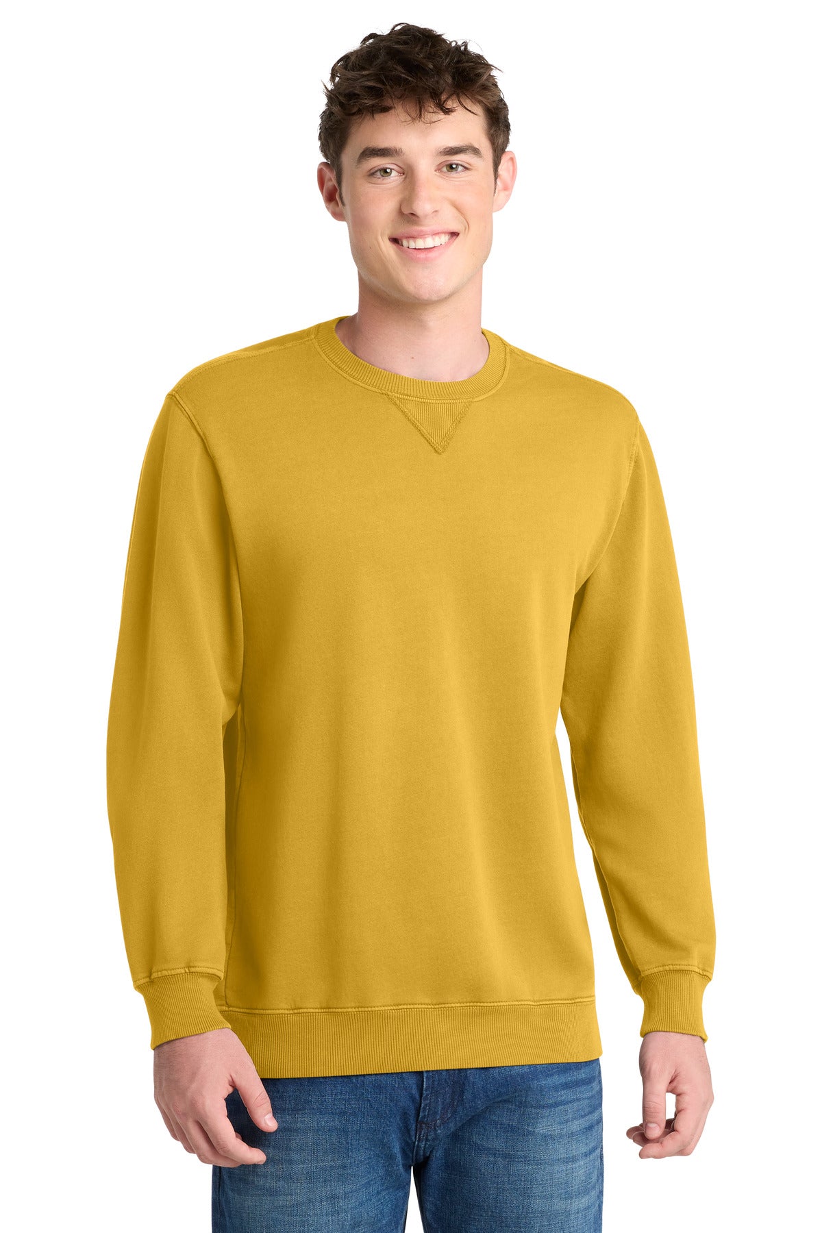 Port & Co PC098 Beach Wash Garment-Dyed Crewneck Sweatshirt