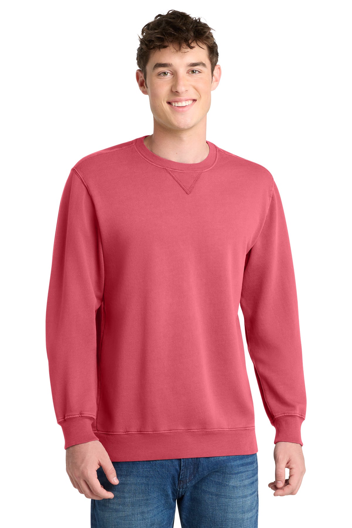 Port & Co PC098 Beach Wash Garment-Dyed Crewneck Sweatshirt
