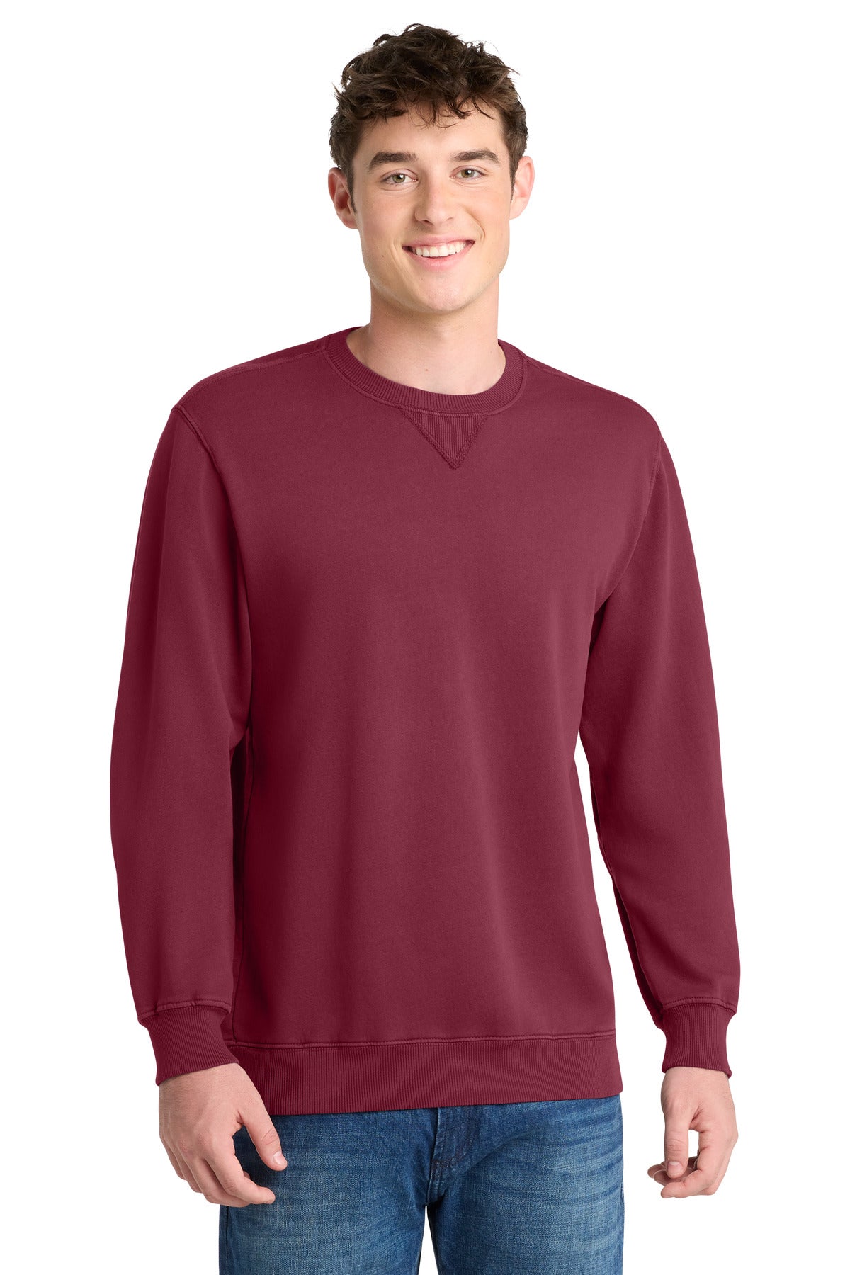 Port & Co PC098 Beach Wash Garment-Dyed Crewneck Sweatshirt