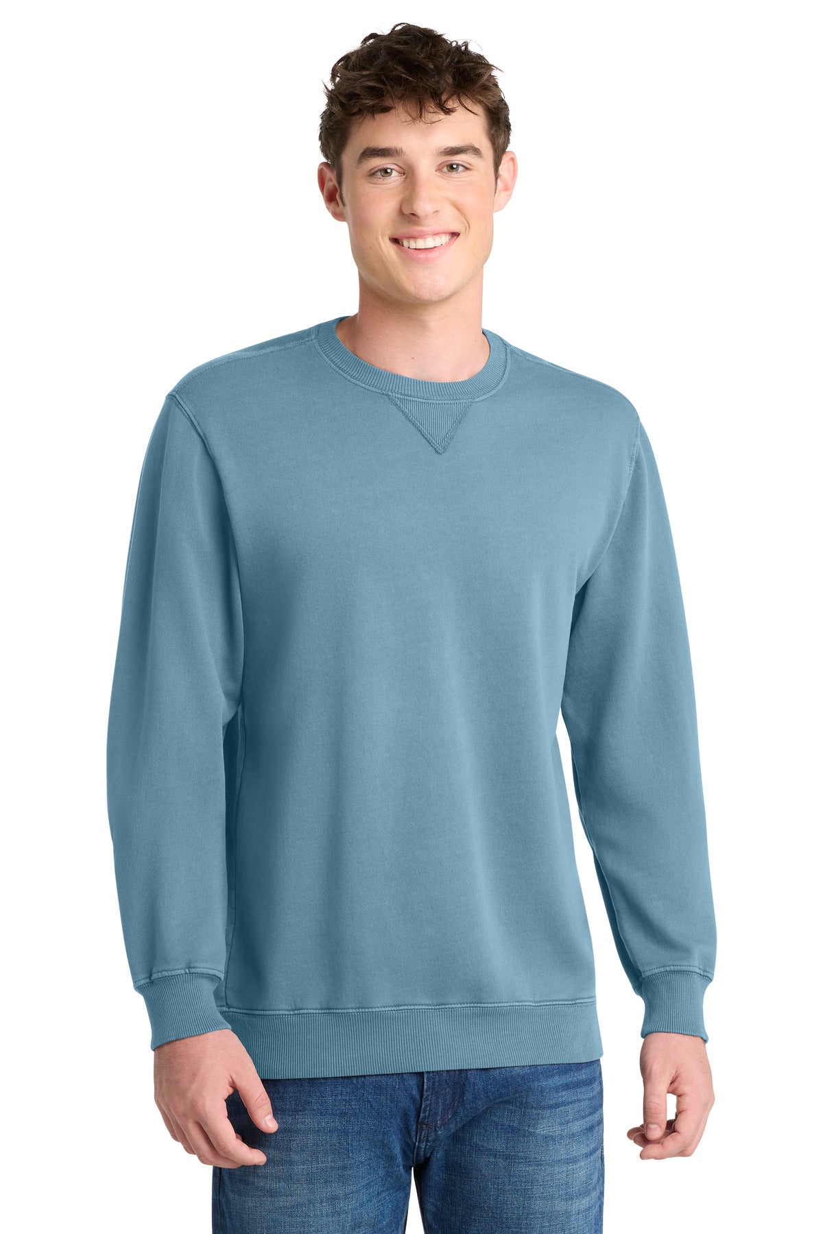 Port & Co PC098 Beach Wash Garment-Dyed Crewneck Sweatshirt