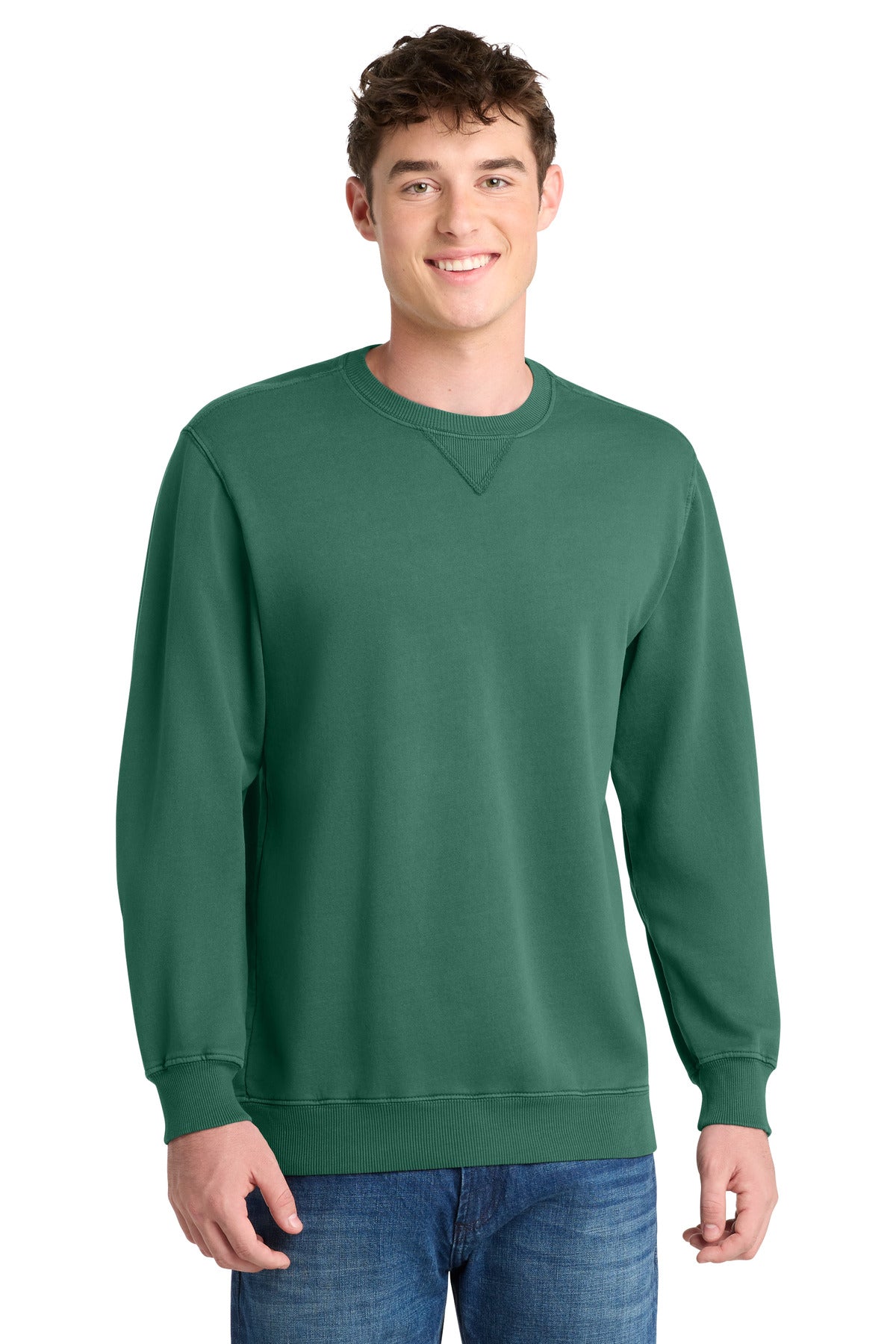 Port & Co PC098 Beach Wash Garment-Dyed Crewneck Sweatshirt