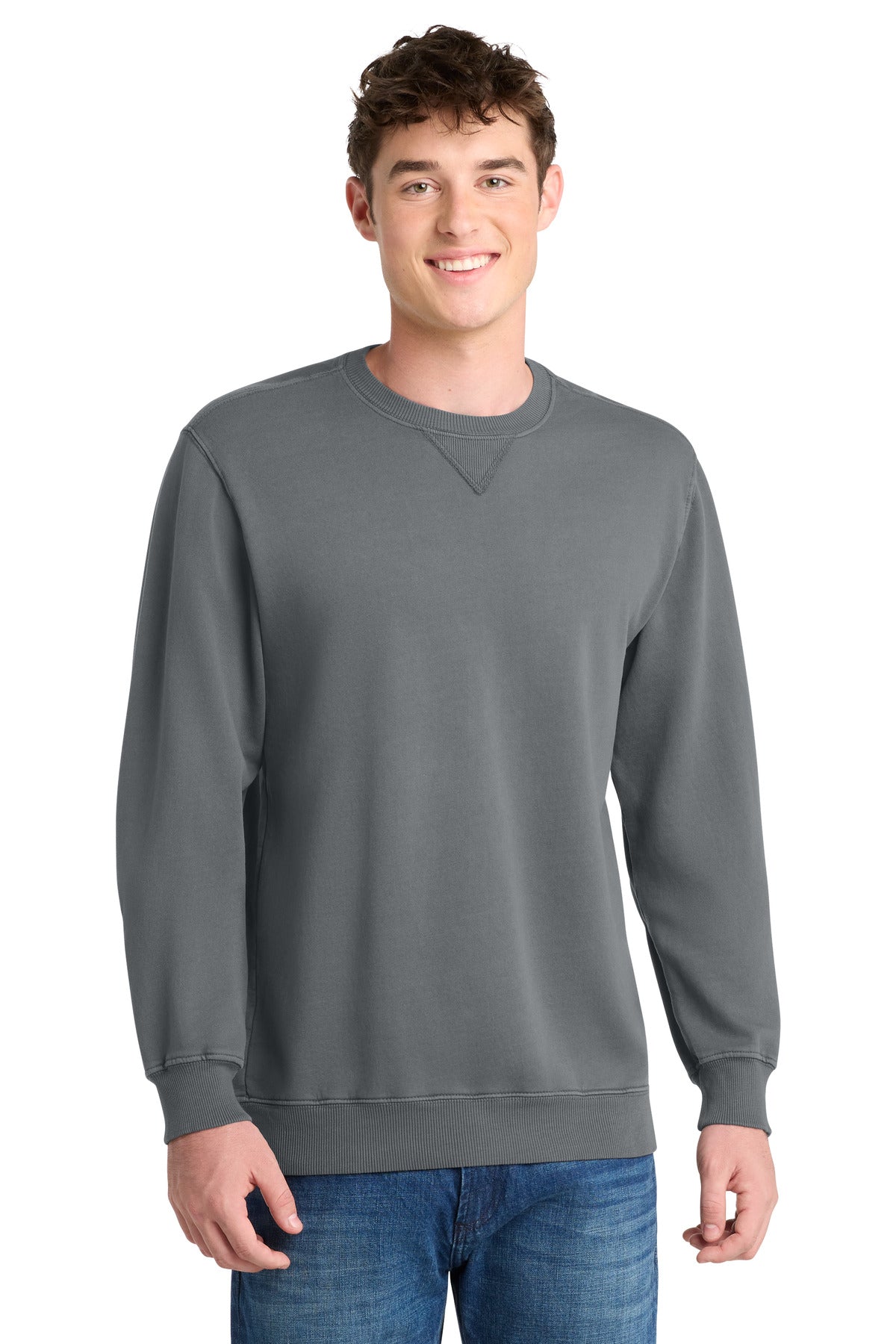 Port & Co PC098 Beach Wash Garment-Dyed Crewneck Sweatshirt