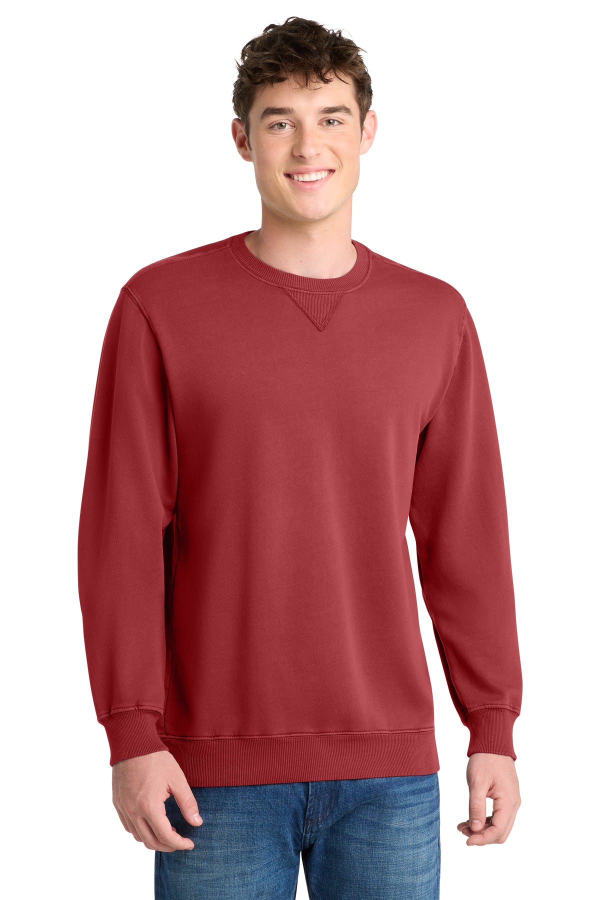 Port & Co PC098 Beach Wash Garment-Dyed Crewneck Sweatshirt