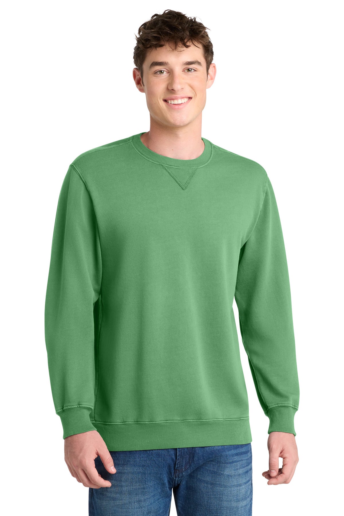 Port & Co PC098 Beach Wash Garment-Dyed Crewneck Sweatshirt