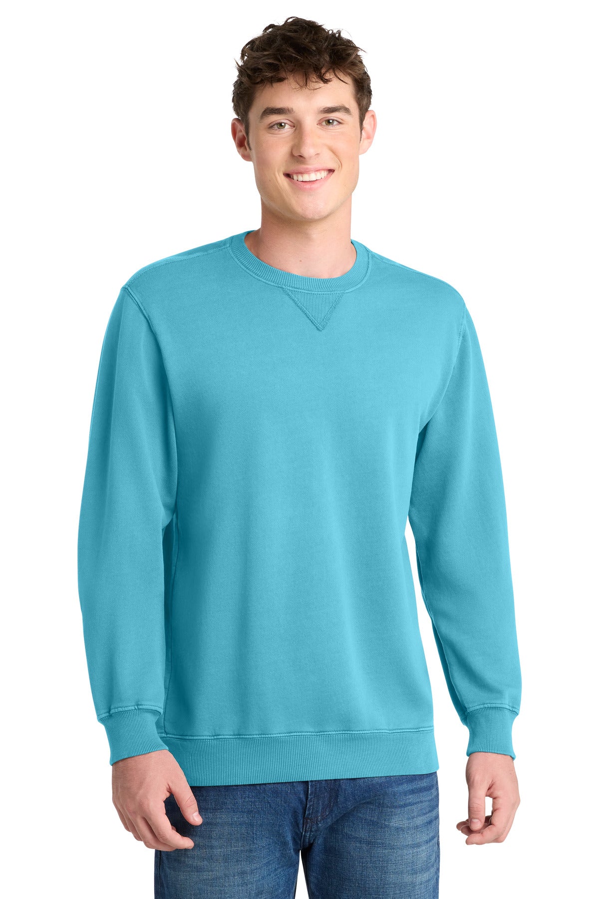 Port & Co PC098 Beach Wash Garment-Dyed Crewneck Sweatshirt