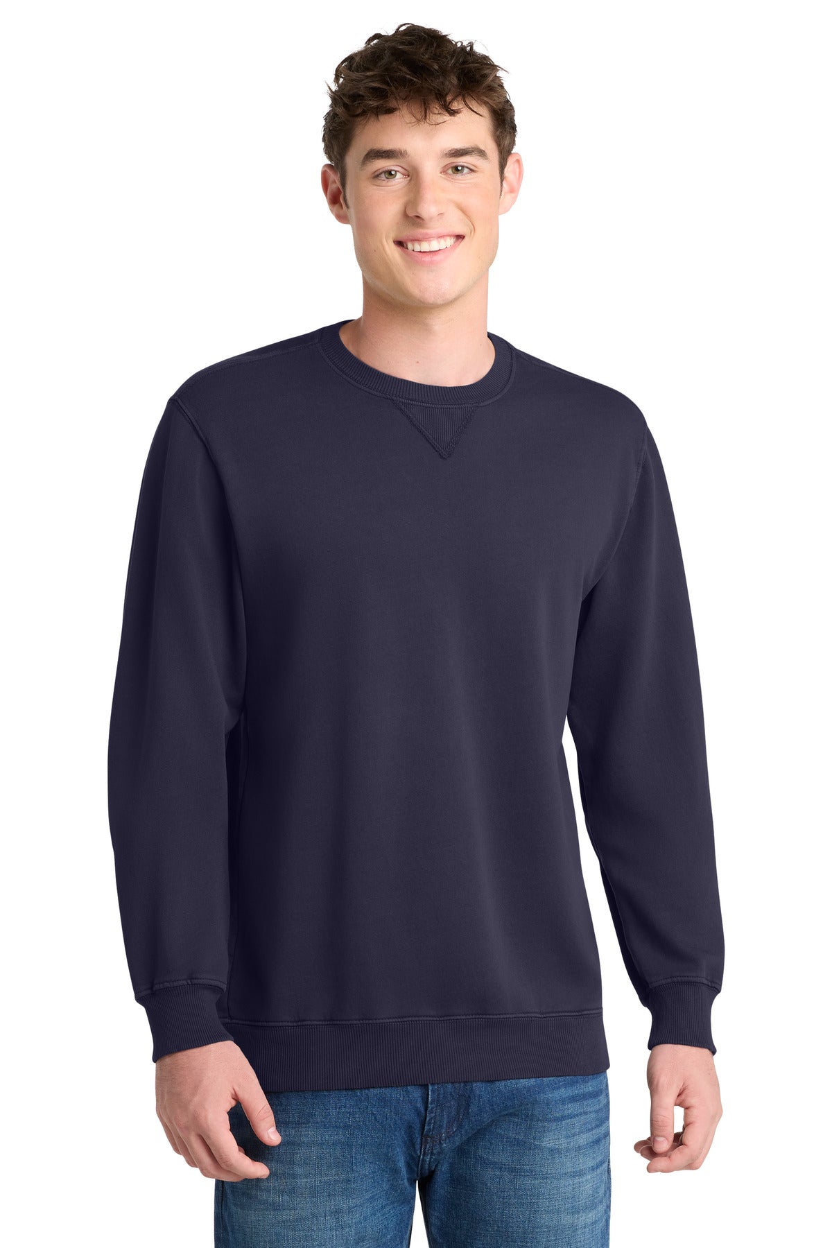 Port & Co PC098 Beach Wash Garment-Dyed Crewneck Sweatshirt